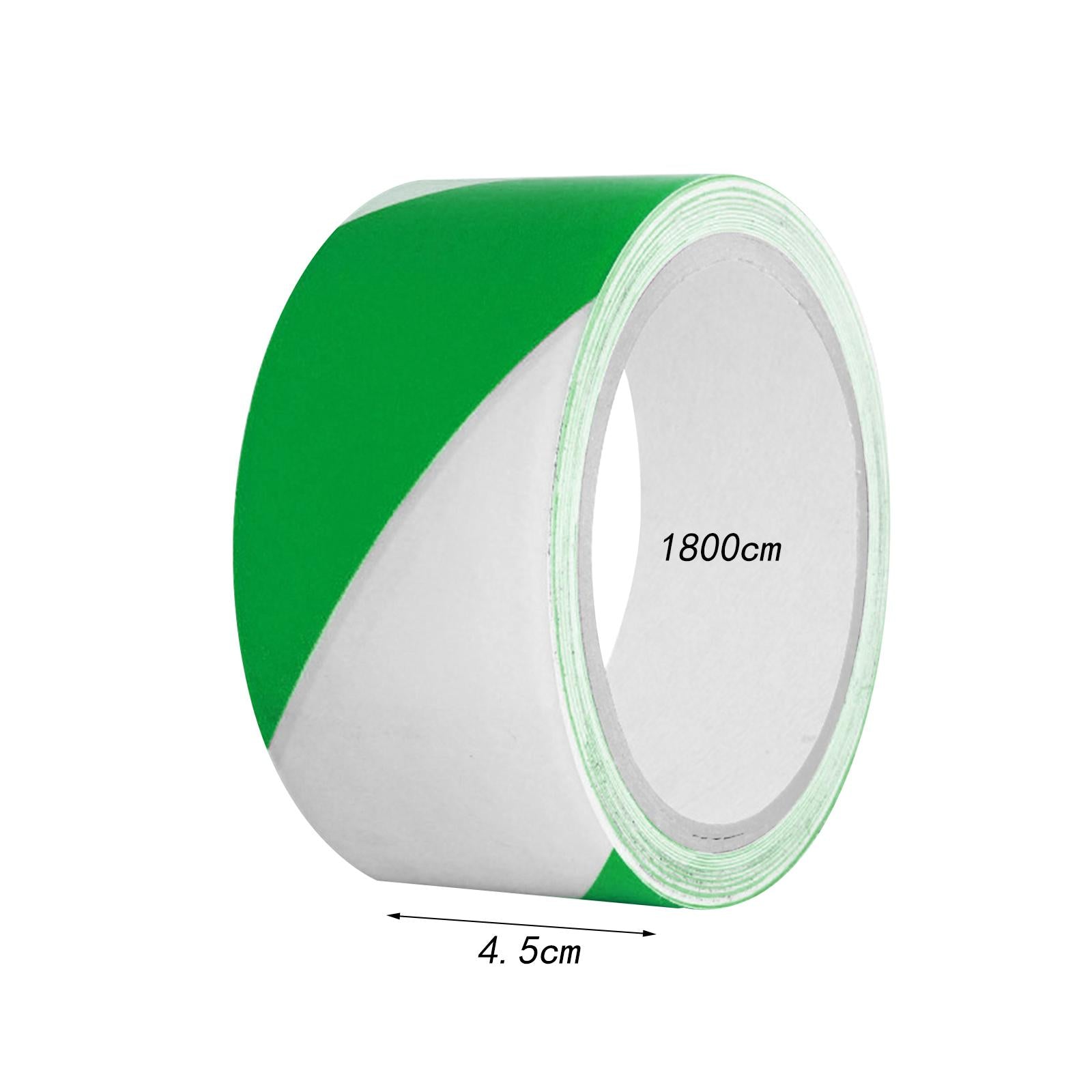 Warning Tape Hazard Warning Safety Stripe Tape for Floors Walls Construction green white 4.5cm