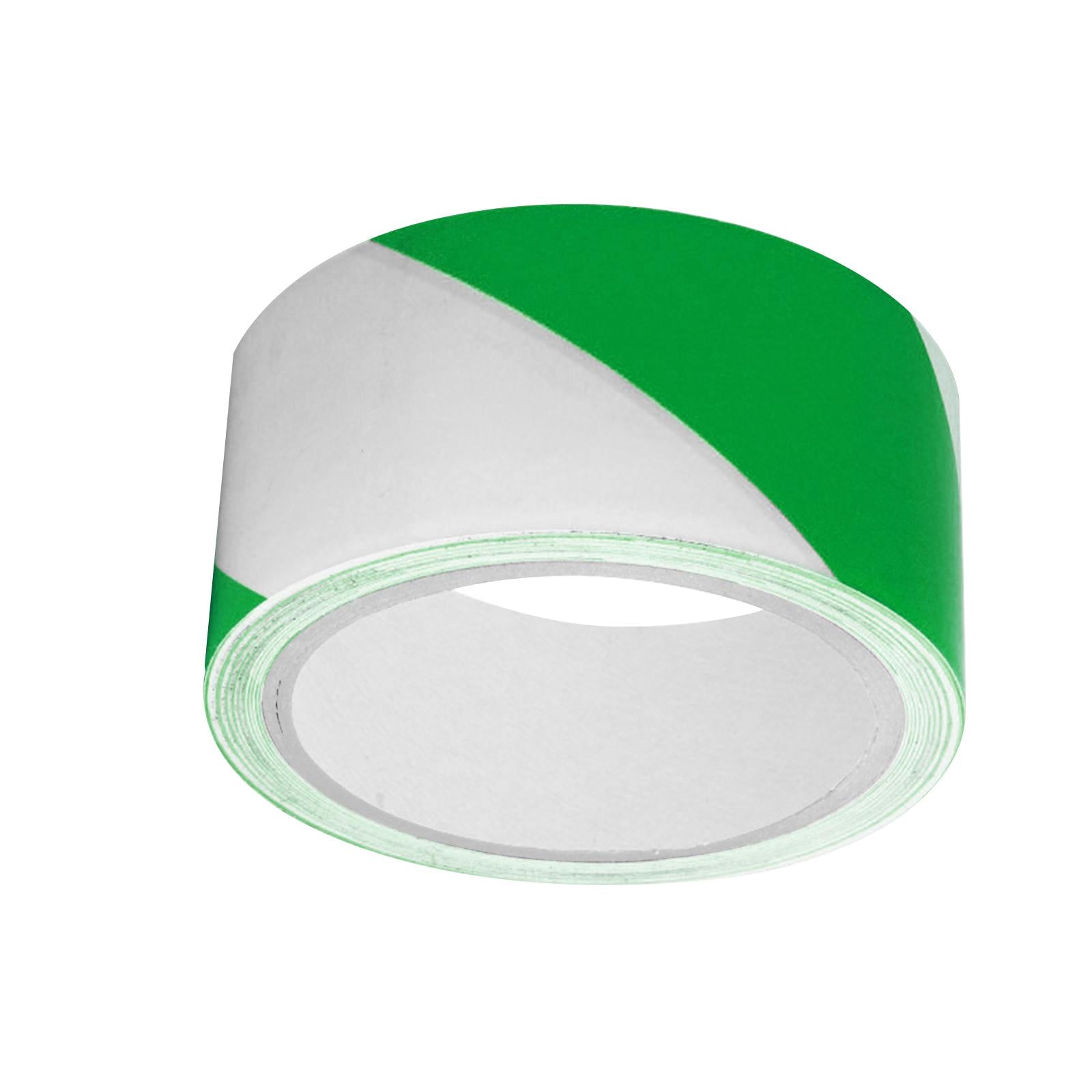 Warning Tape Hazard Warning Safety Stripe Tape for Floors Walls Construction green white 4.5cm