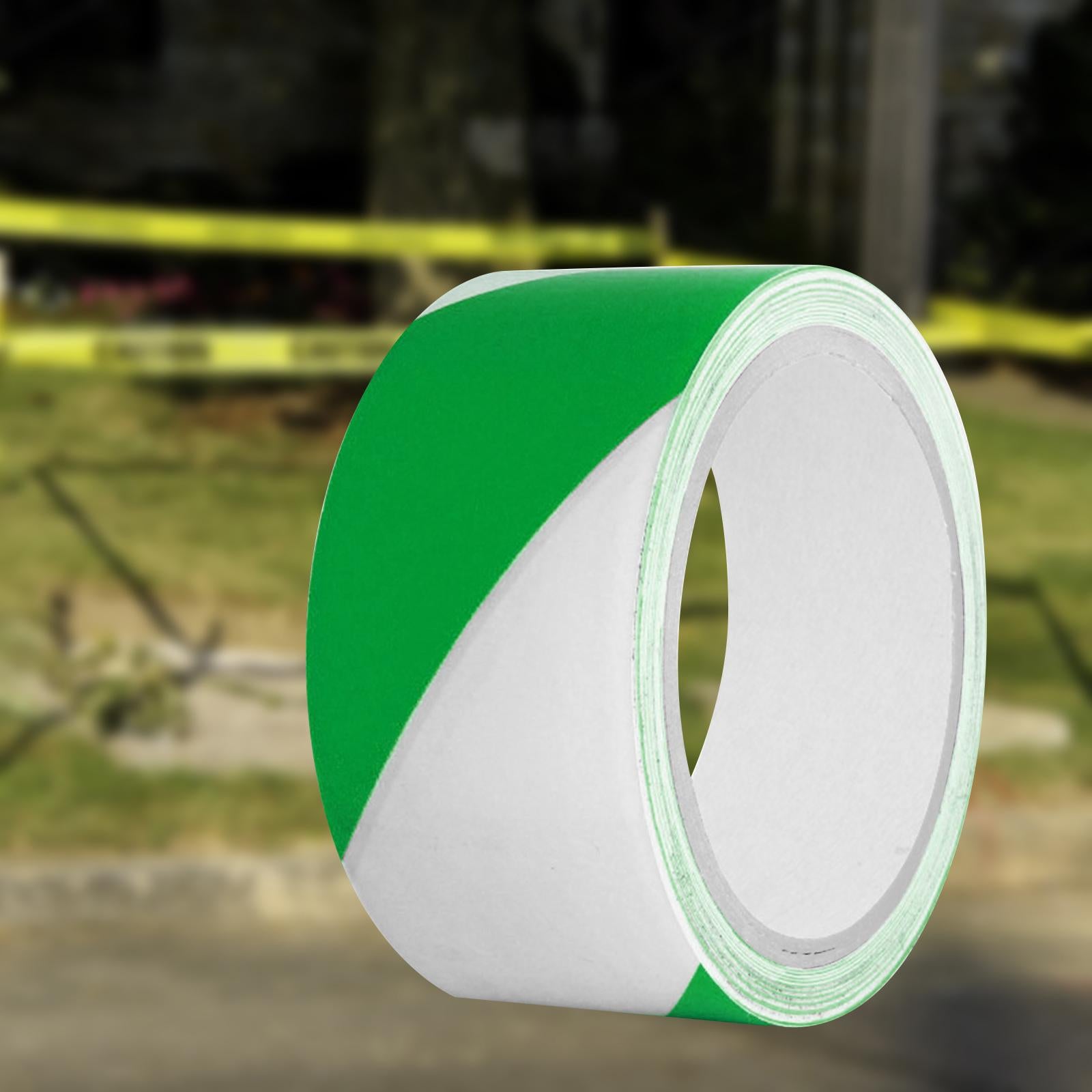 Warning Tape Hazard Warning Safety Stripe Tape for Floors Walls Construction green white 4.5cm