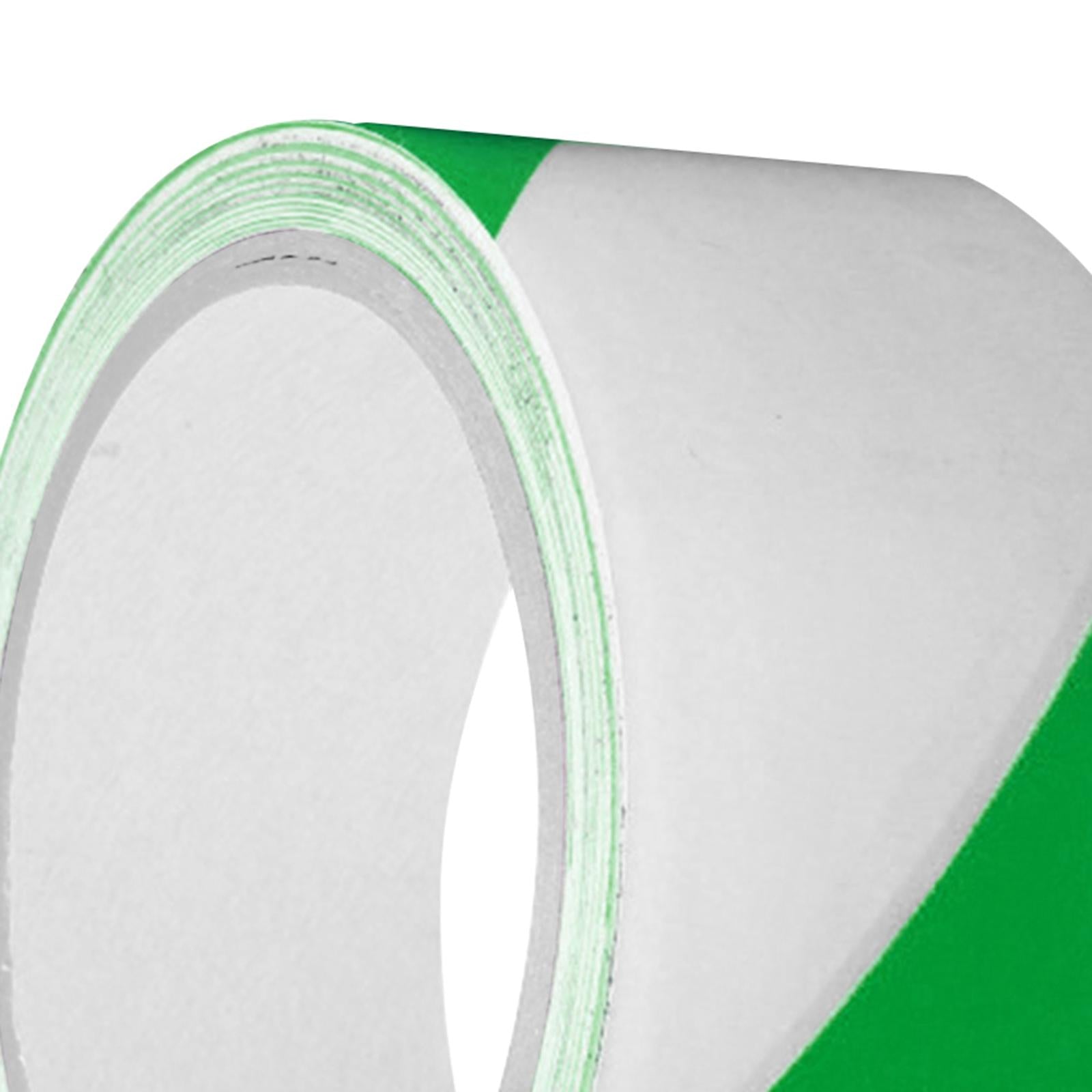 Warning Tape Hazard Warning Safety Stripe Tape for Floors Walls Construction green white 4.8cm