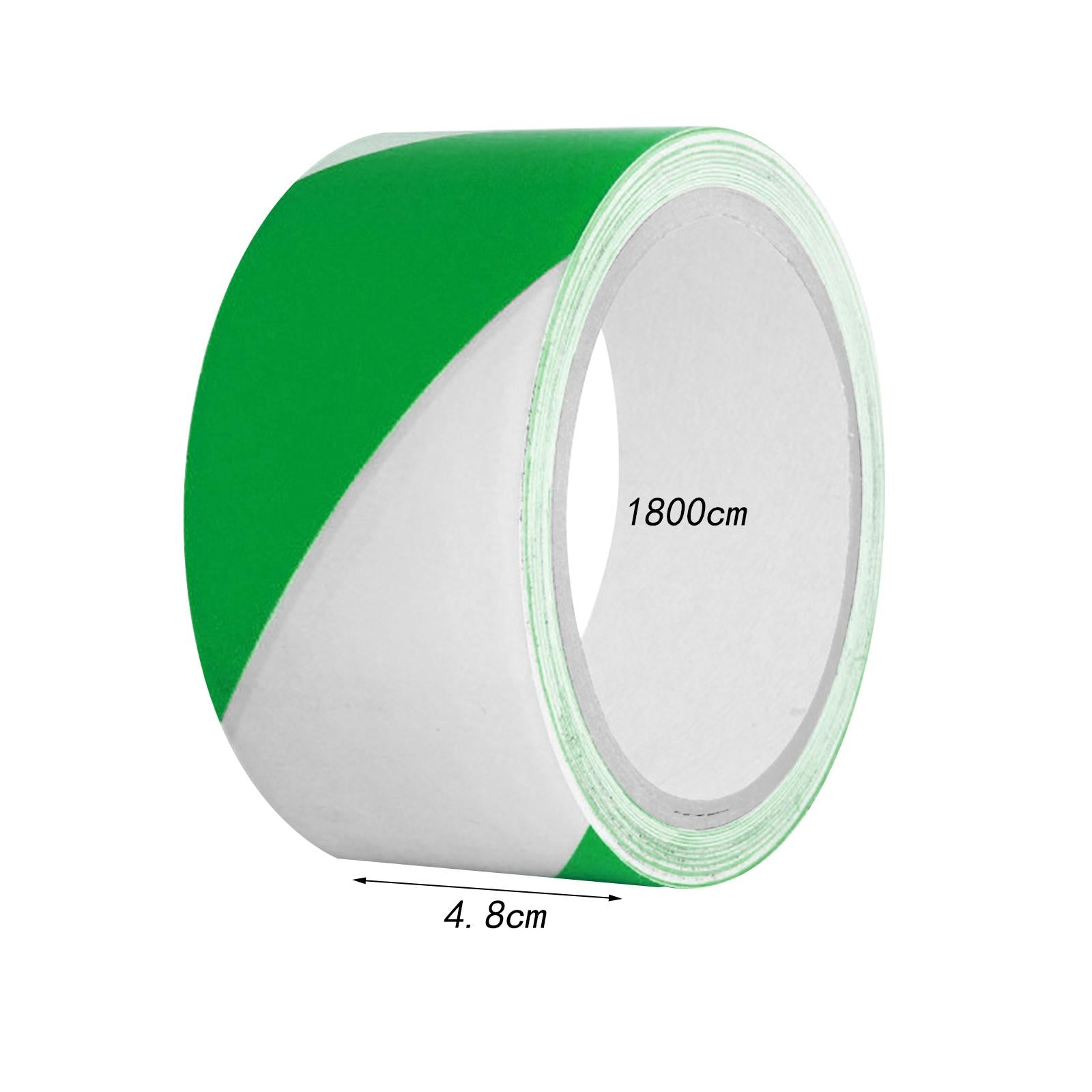 Warning Tape Hazard Warning Safety Stripe Tape for Floors Walls Construction green white 4.8cm