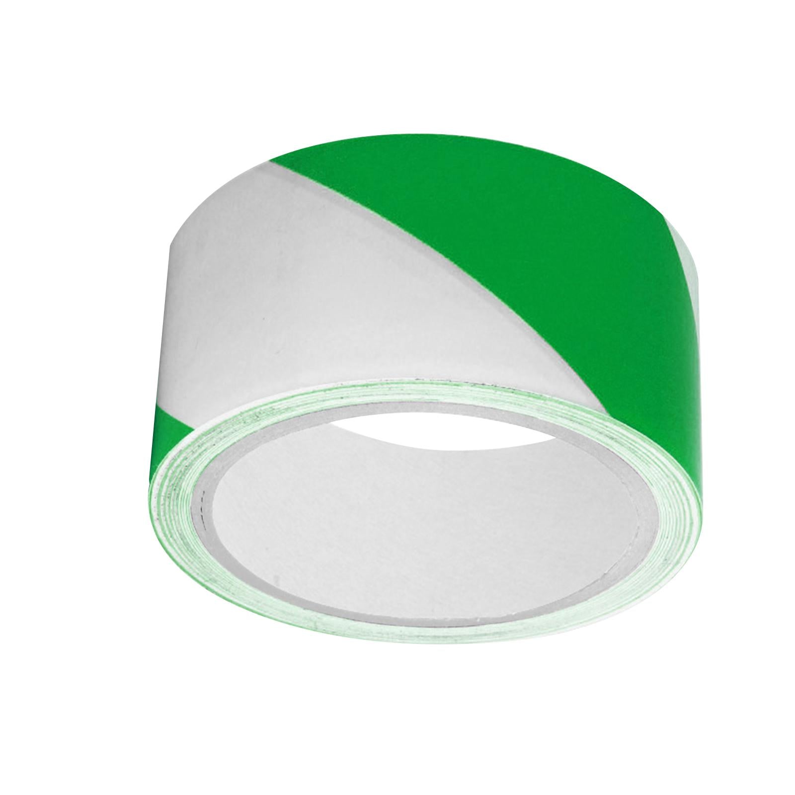 Warning Tape Hazard Warning Safety Stripe Tape for Floors Walls Construction green white 4.8cm