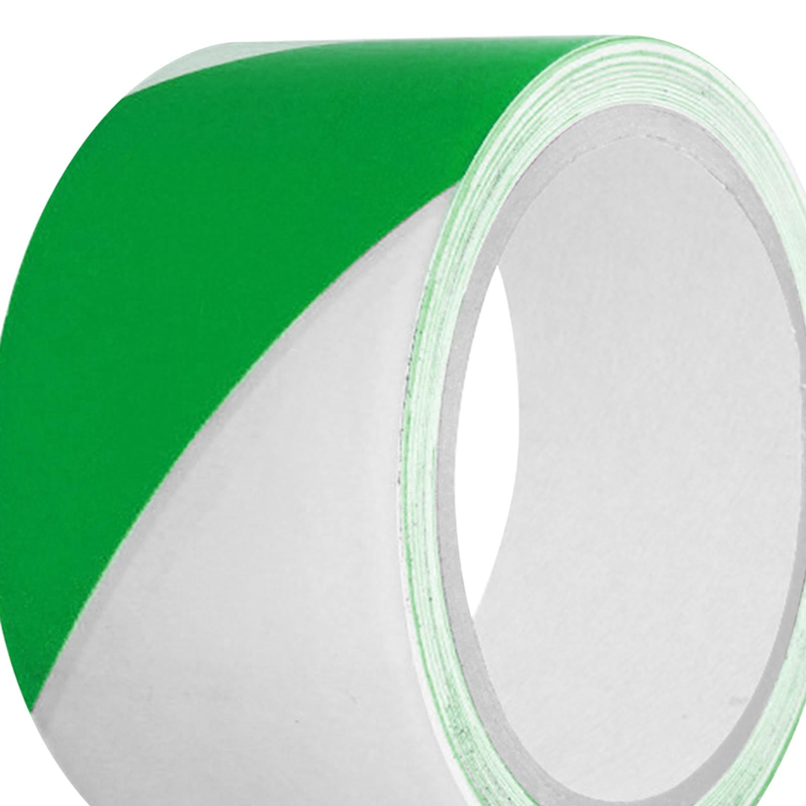 Warning Tape Hazard Warning Safety Stripe Tape for Floors Walls Construction green white 6cm