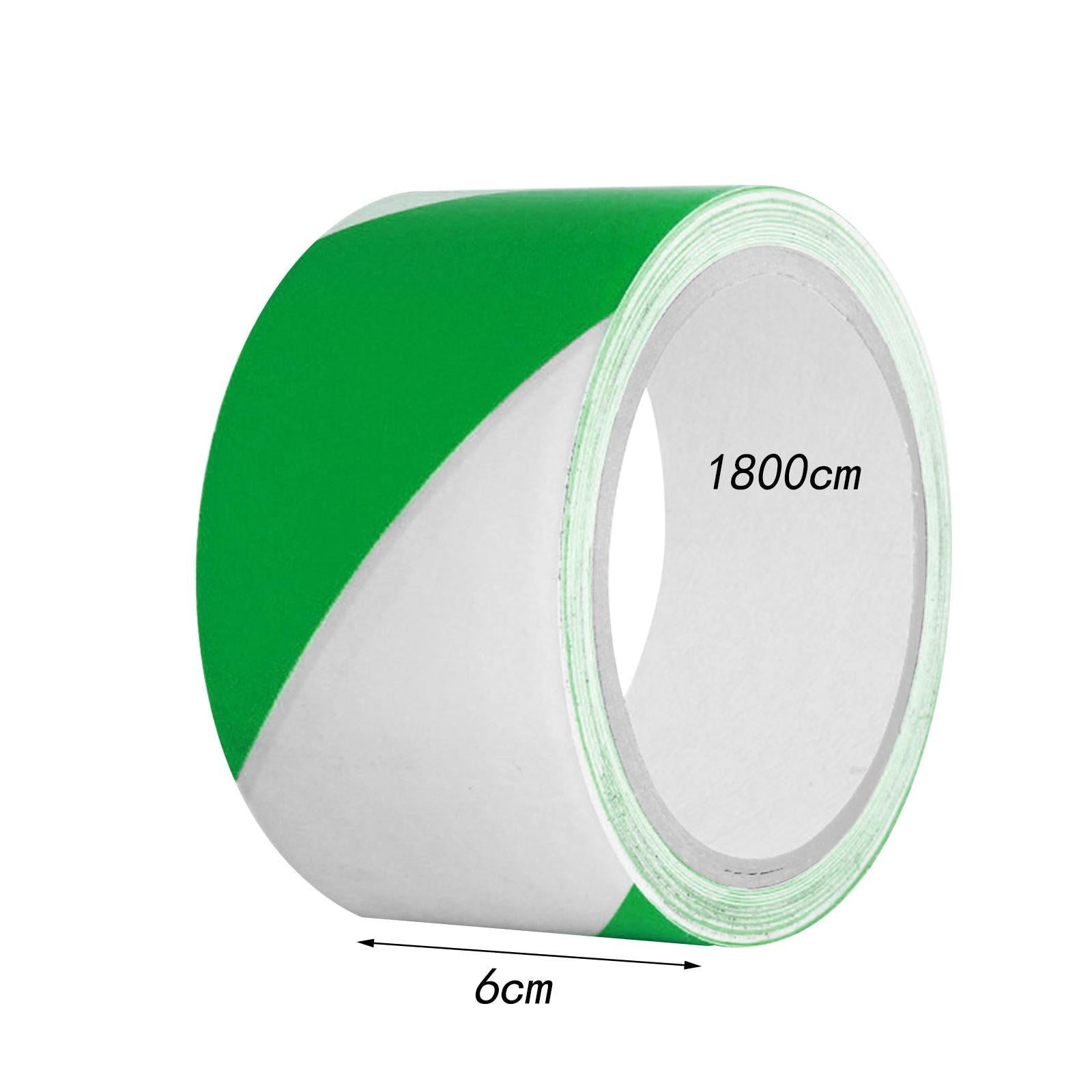 Warning Tape Hazard Warning Safety Stripe Tape for Floors Walls Construction green white 6cm