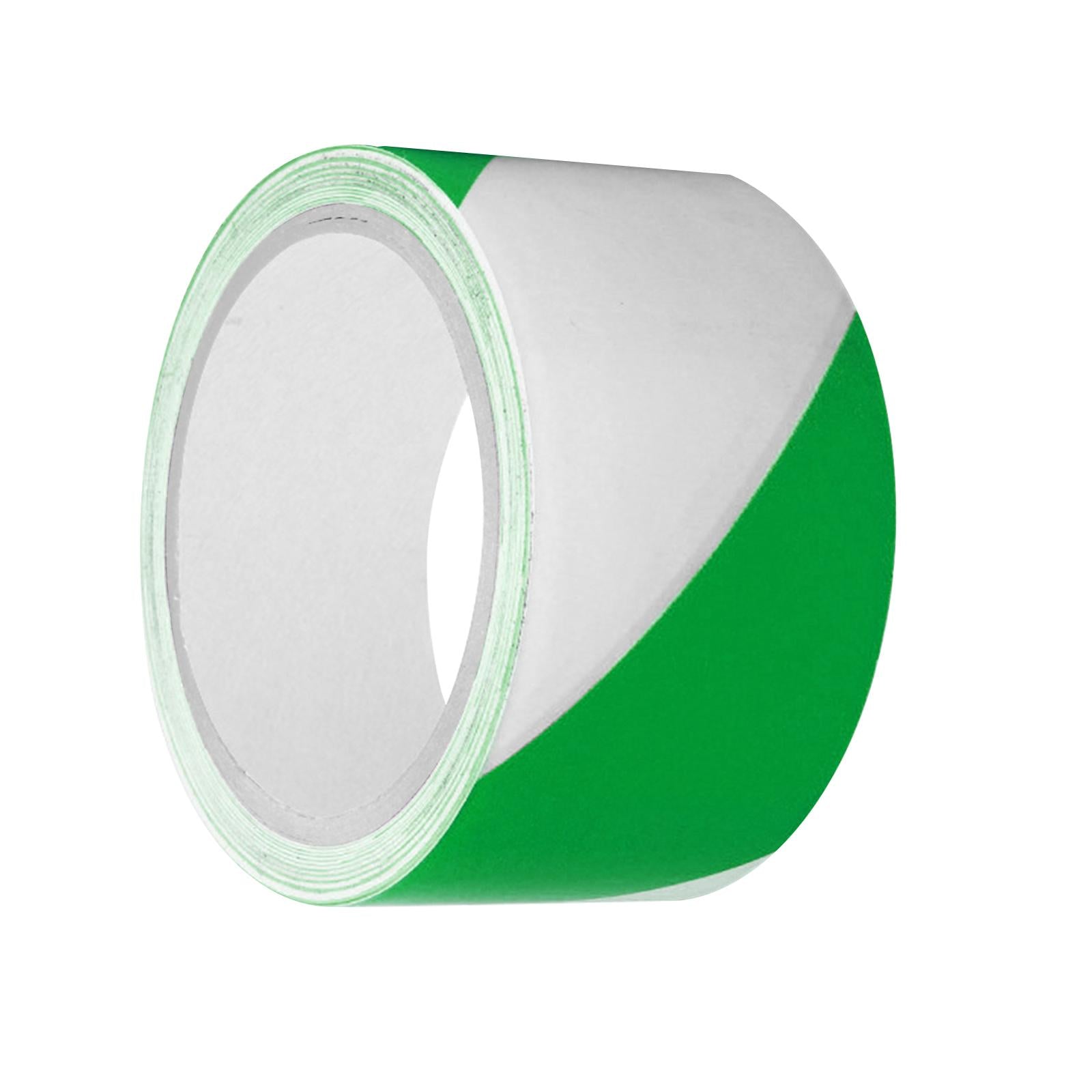 Warning Tape Hazard Warning Safety Stripe Tape for Floors Walls Construction green white 6cm