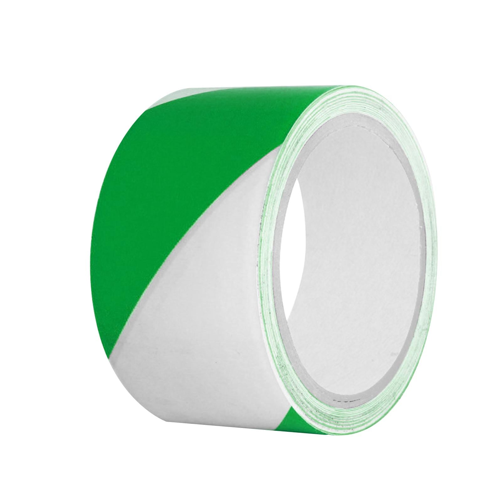 Warning Tape Hazard Warning Safety Stripe Tape for Floors Walls Construction green white 6cm