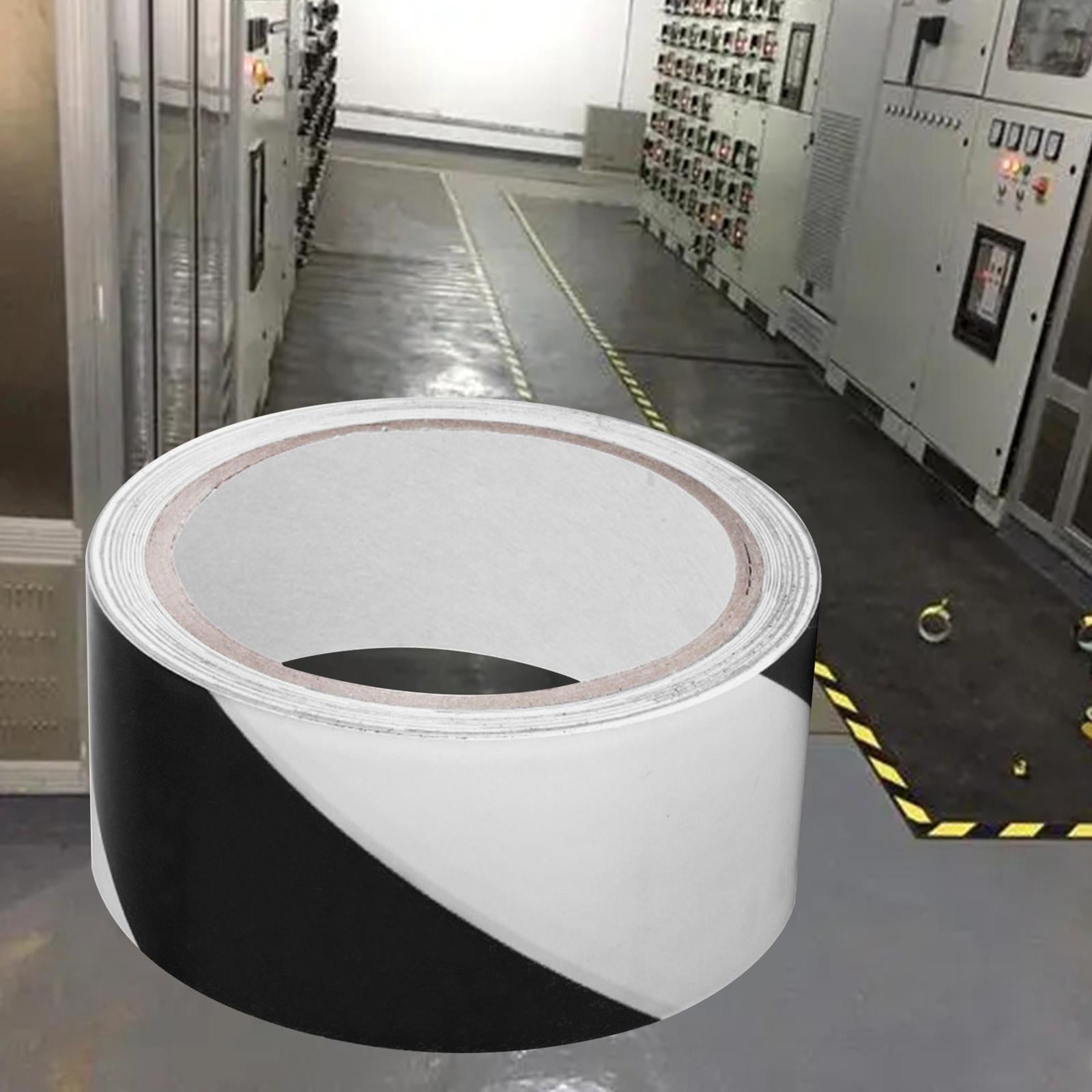 Warning Tape Hazard Warning Safety Stripe Tape for Floors Walls Construction black white 4.5cm