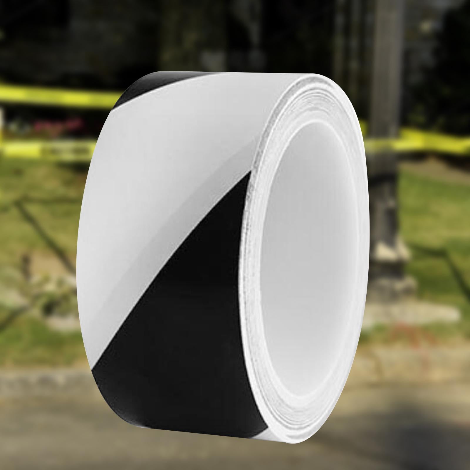 Warning Tape Hazard Warning Safety Stripe Tape for Floors Walls Construction black white 4.5cm