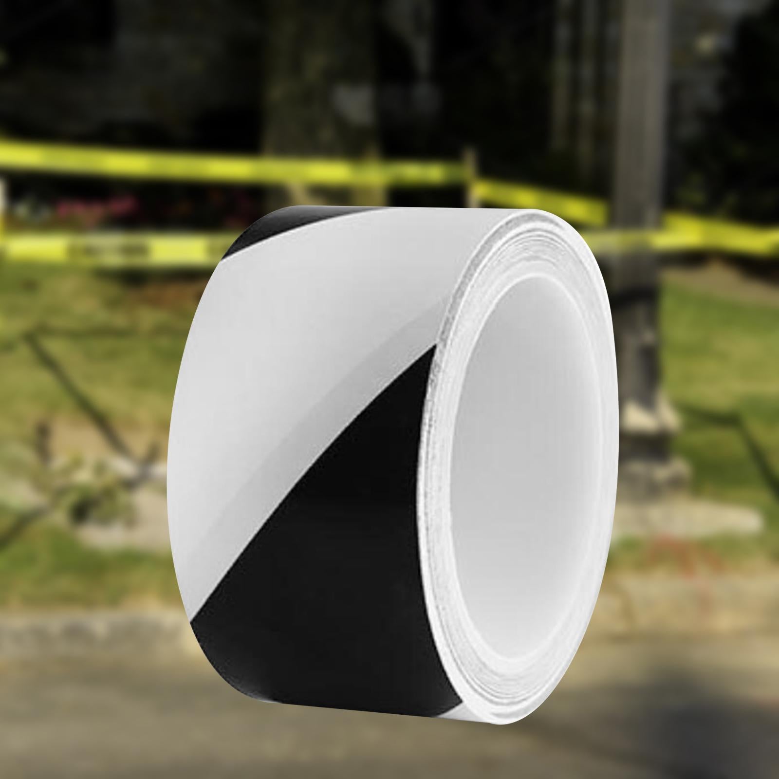 Warning Tape Hazard Warning Safety Stripe Tape for Floors Walls Construction black white 6cm