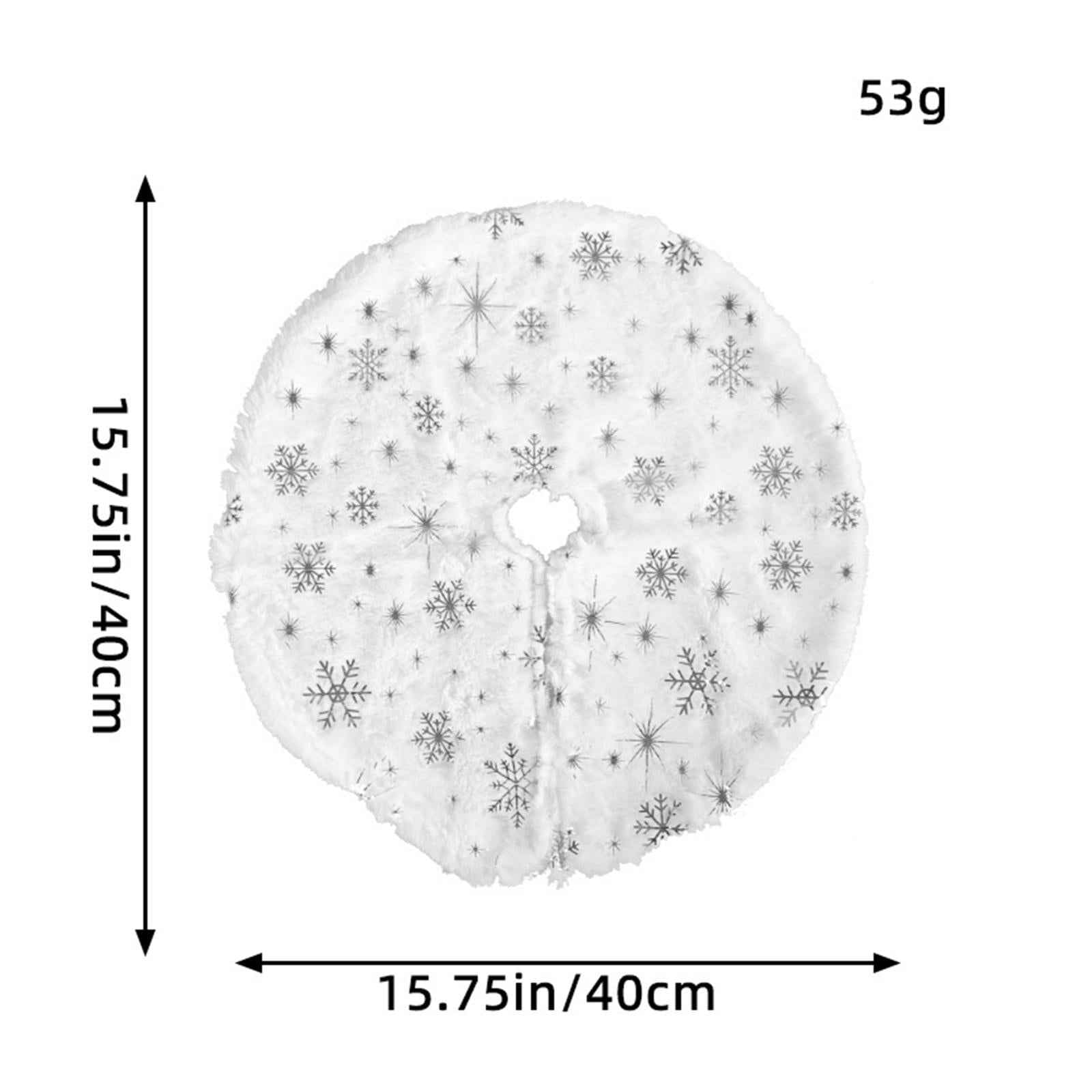 Christmas Tree Skirt Tree Mat for Home Decor Xmas Party Outdoor Indoor Snowflake Silver
