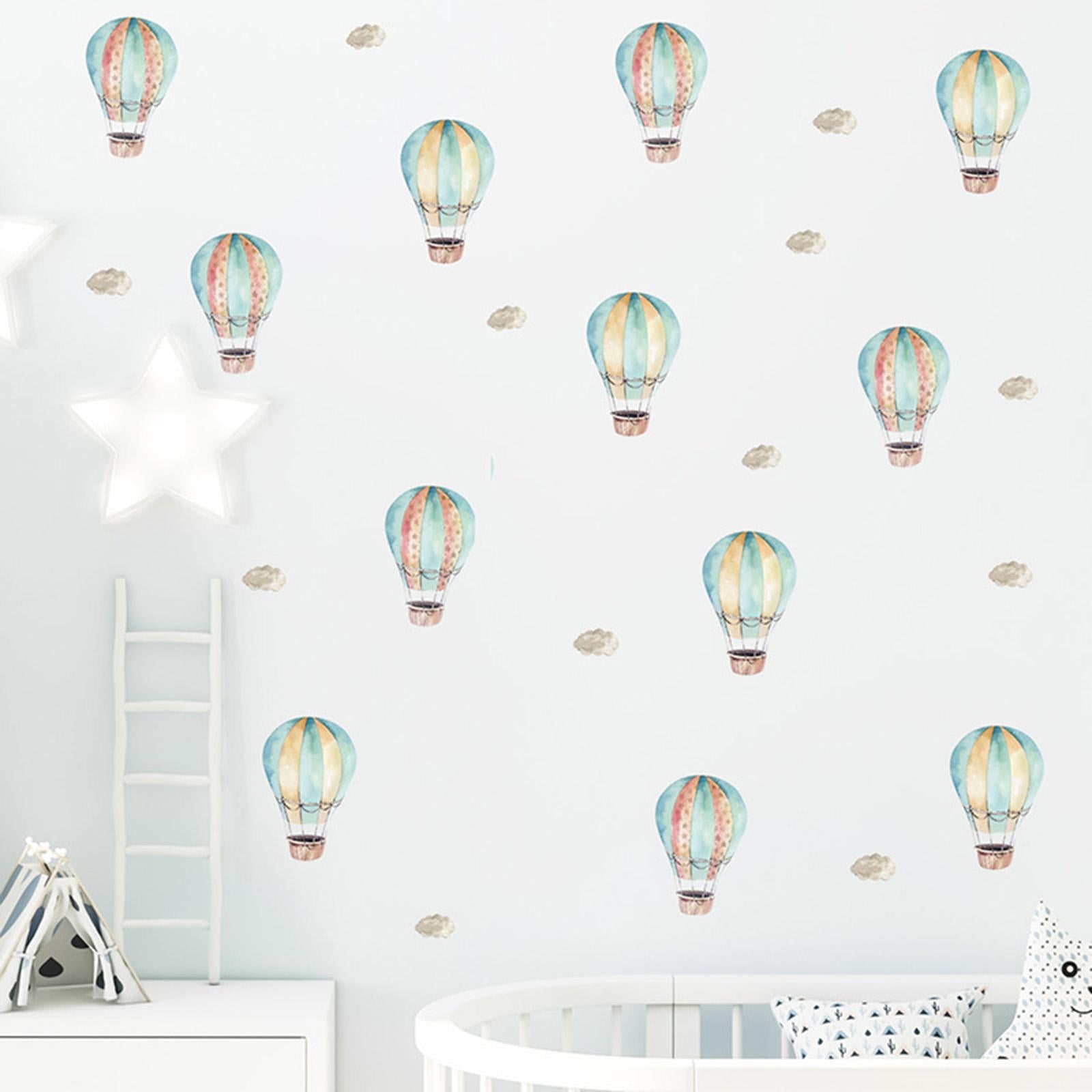 Hot Air Balloon Wall Sticker Wallpaper for Living Room Bedroom Sofa Backdrop Style E