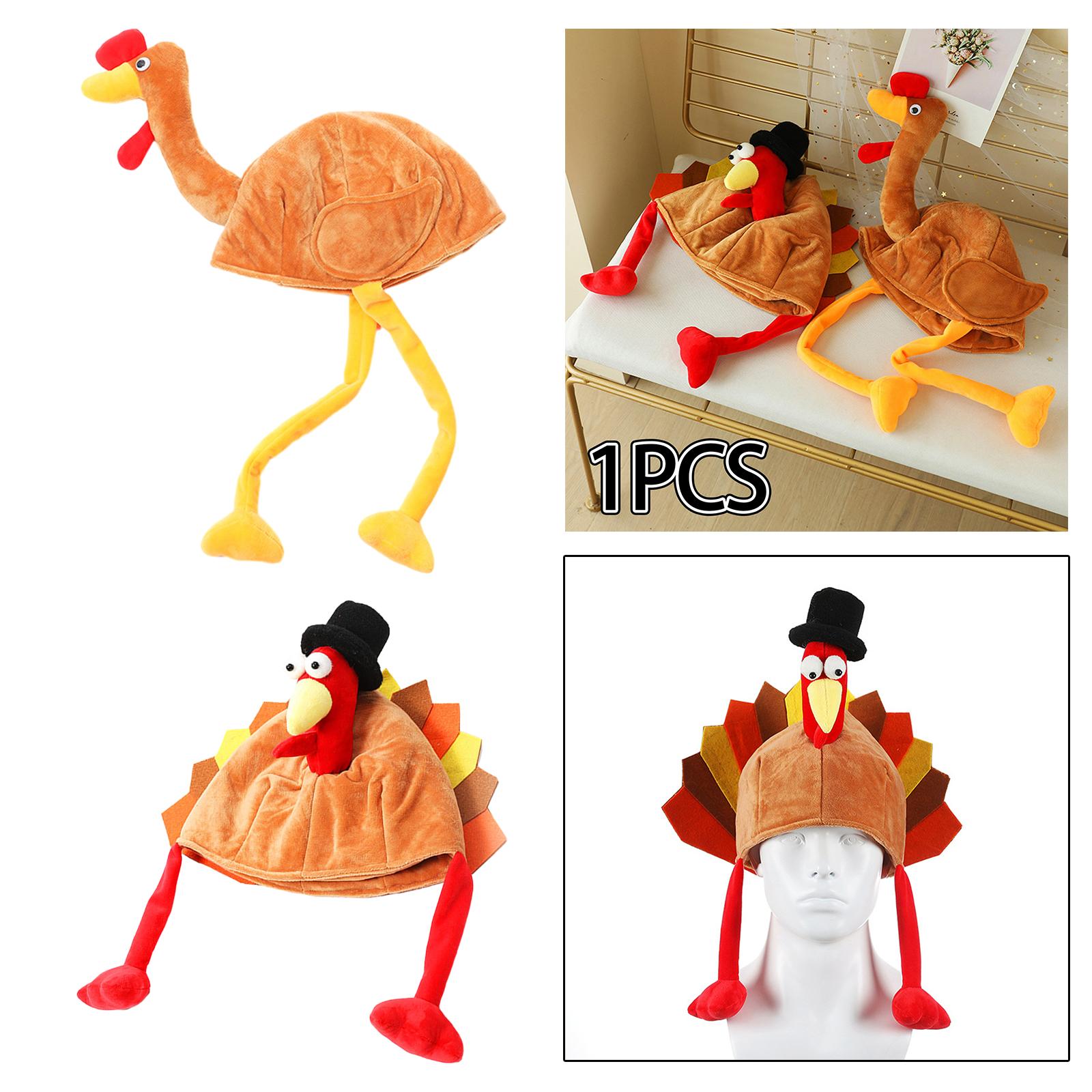 Thanksgiving Turkey Hat Holiday Decoration Novelty Fancy Dress Cute Headwear Yellow Le