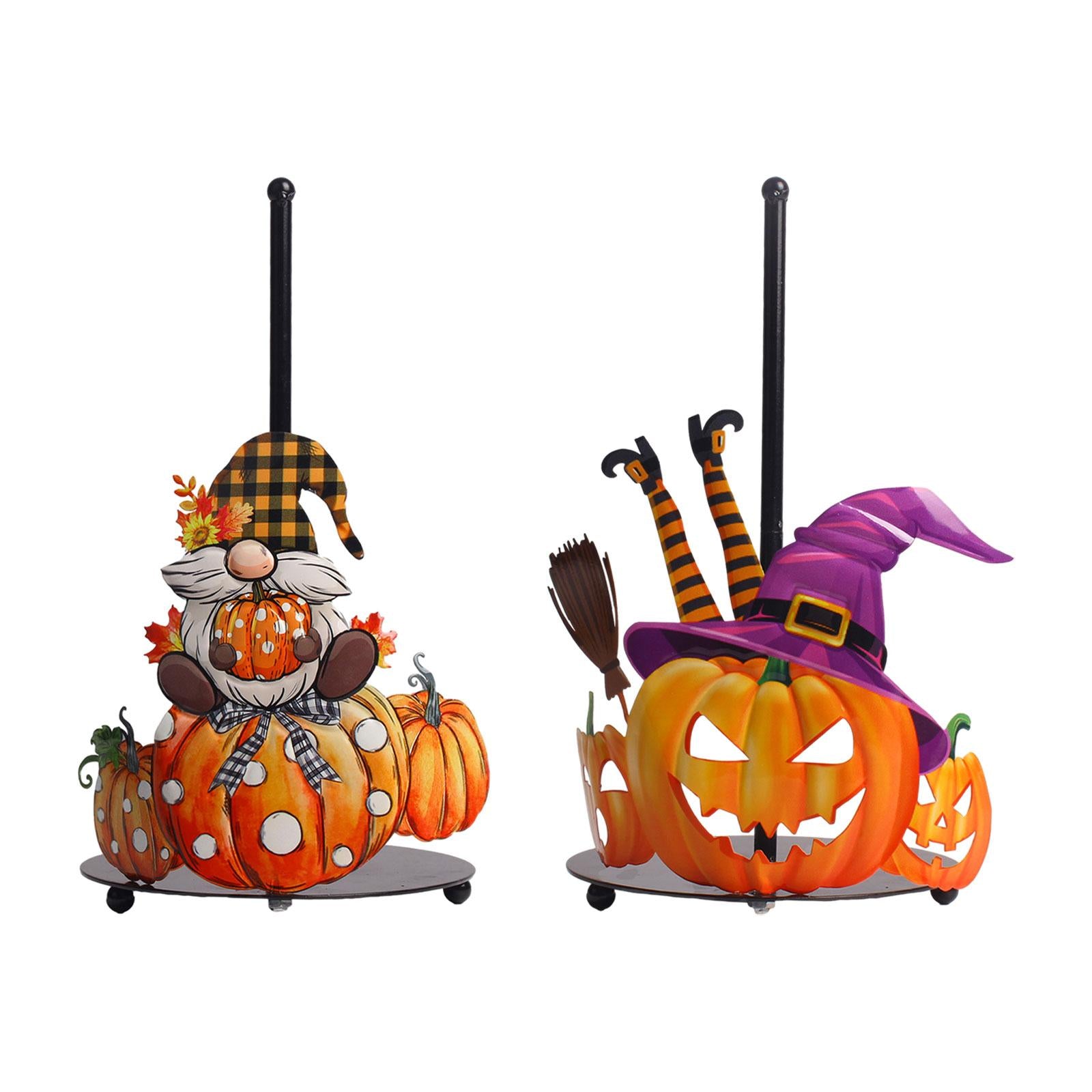 Halloween Paper Towel Holder Kitchen Decor for Kitchen Home Decor Countertop Plaid Hat