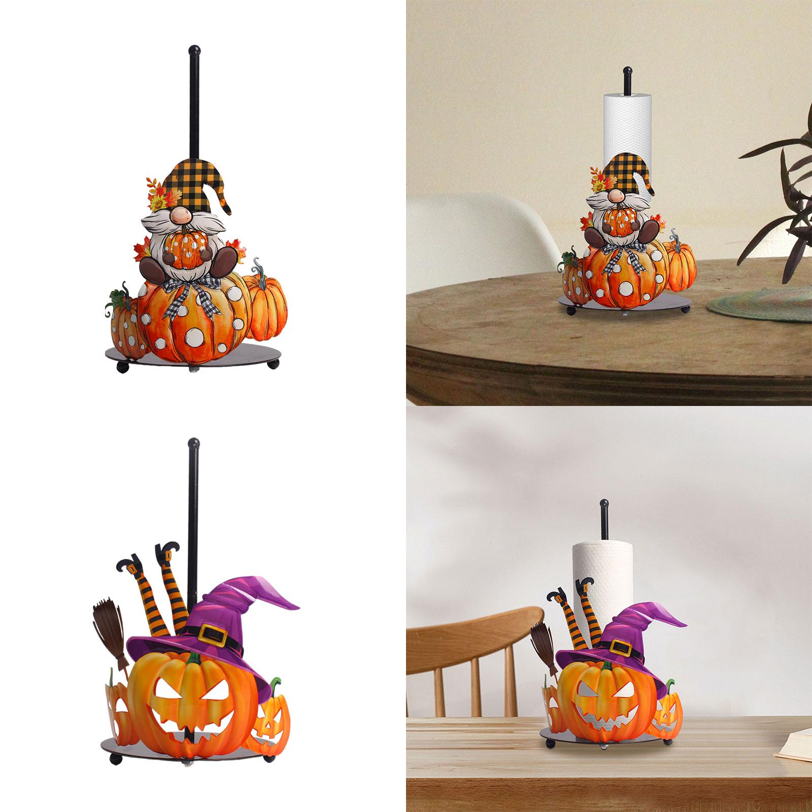 Halloween Paper Towel Holder Kitchen Decor for Kitchen Home Decor Countertop Plaid Hat