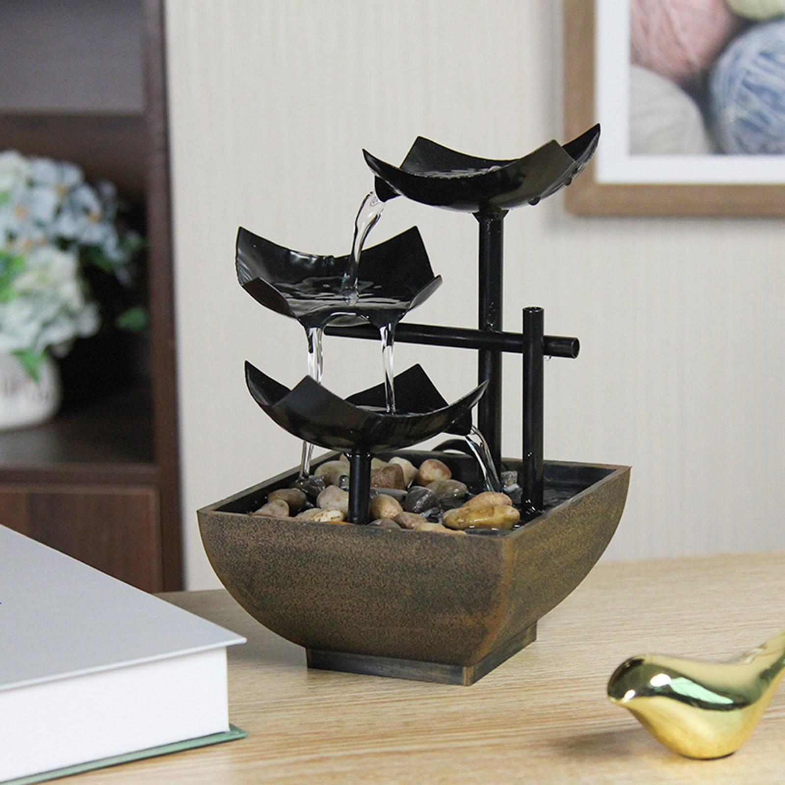 3 Tier Tabletop Fountain Desktop Fountain for Home Indoor Housewarming Gifts