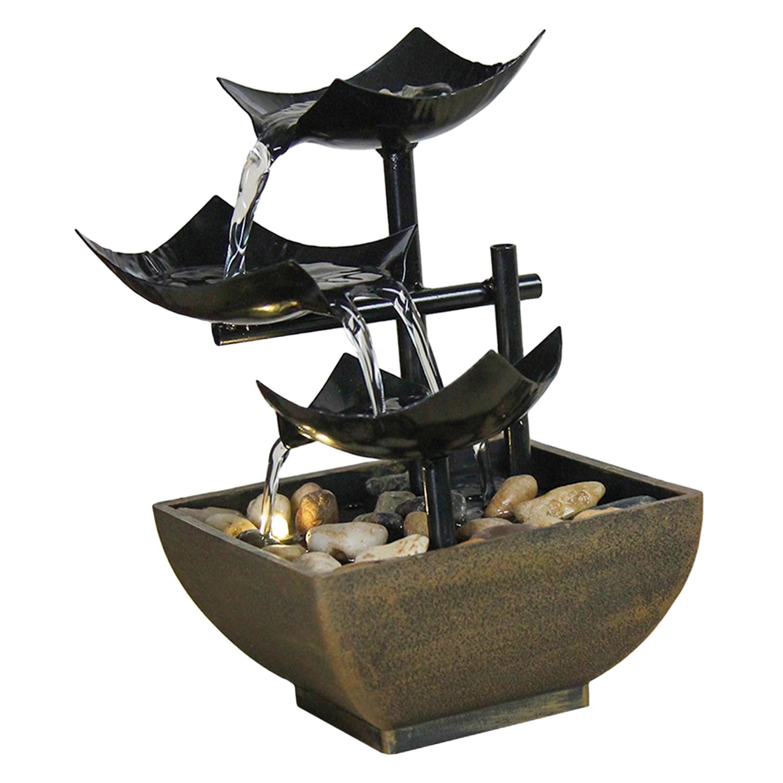 3 Tier Tabletop Fountain Desktop Fountain for Home Indoor Housewarming Gifts