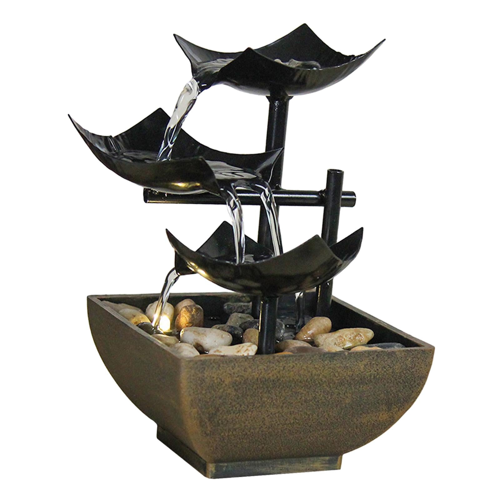3 Tier Tabletop Fountain Desktop Fountain for Home Indoor Housewarming Gifts