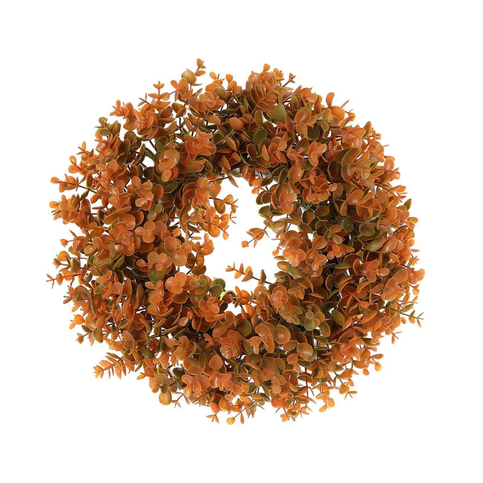 Artificial Fall Wreath Fall Eucalyptus Wreath for Windows Front Door 40cmx40cm
