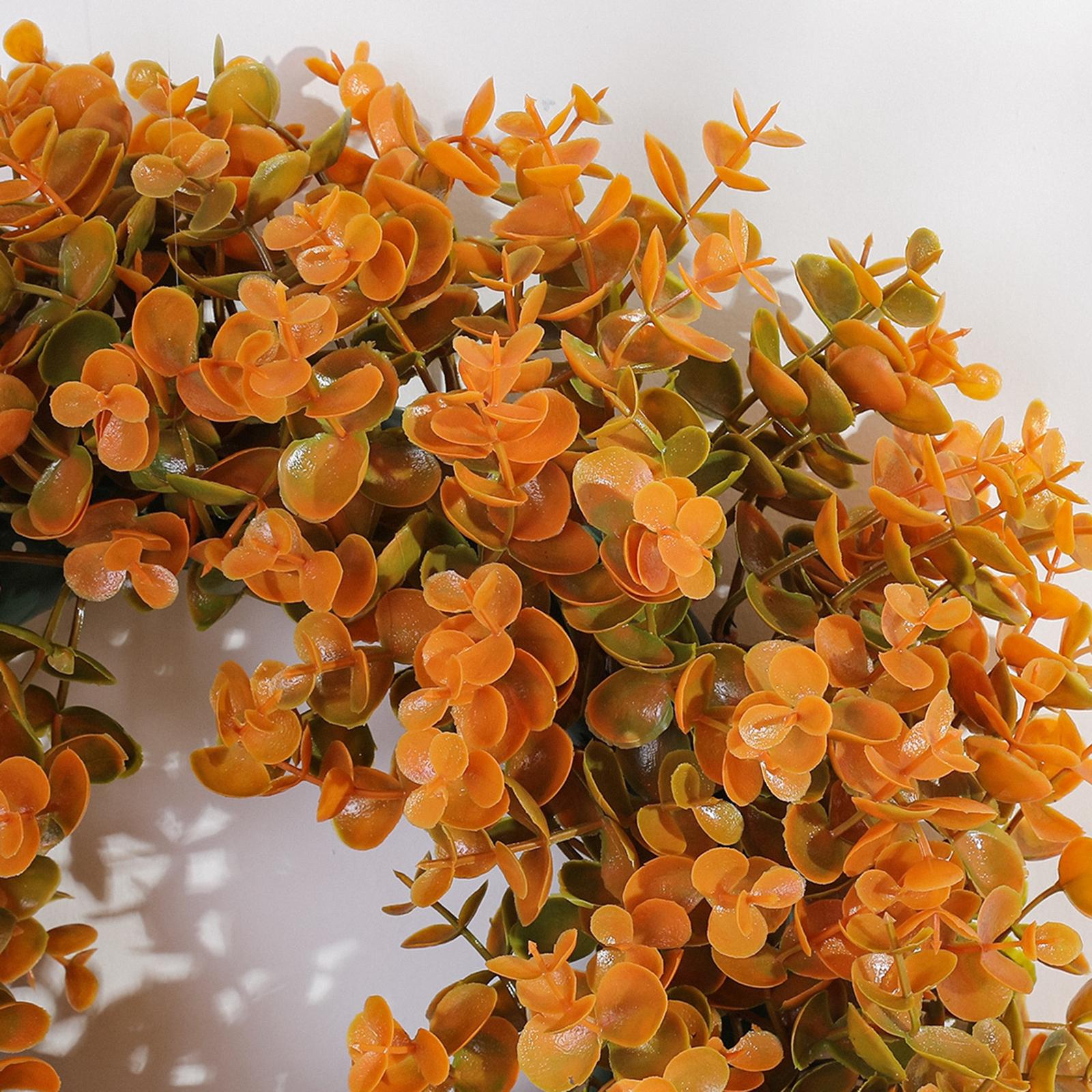 Artificial Fall Wreath Fall Eucalyptus Wreath for Windows Front Door 45cmx45cm