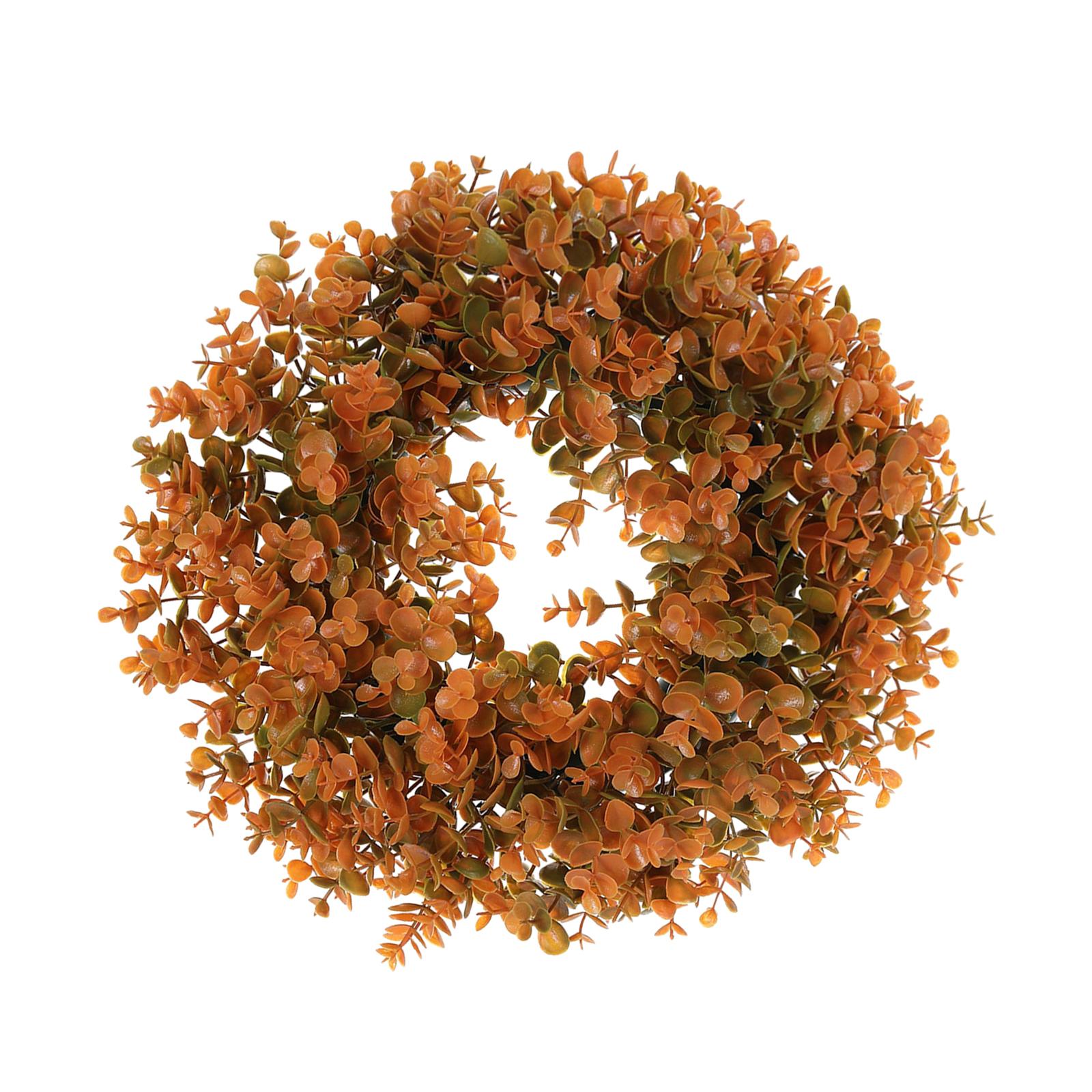 Artificial Fall Wreath Fall Eucalyptus Wreath for Windows Front Door 45cmx45cm