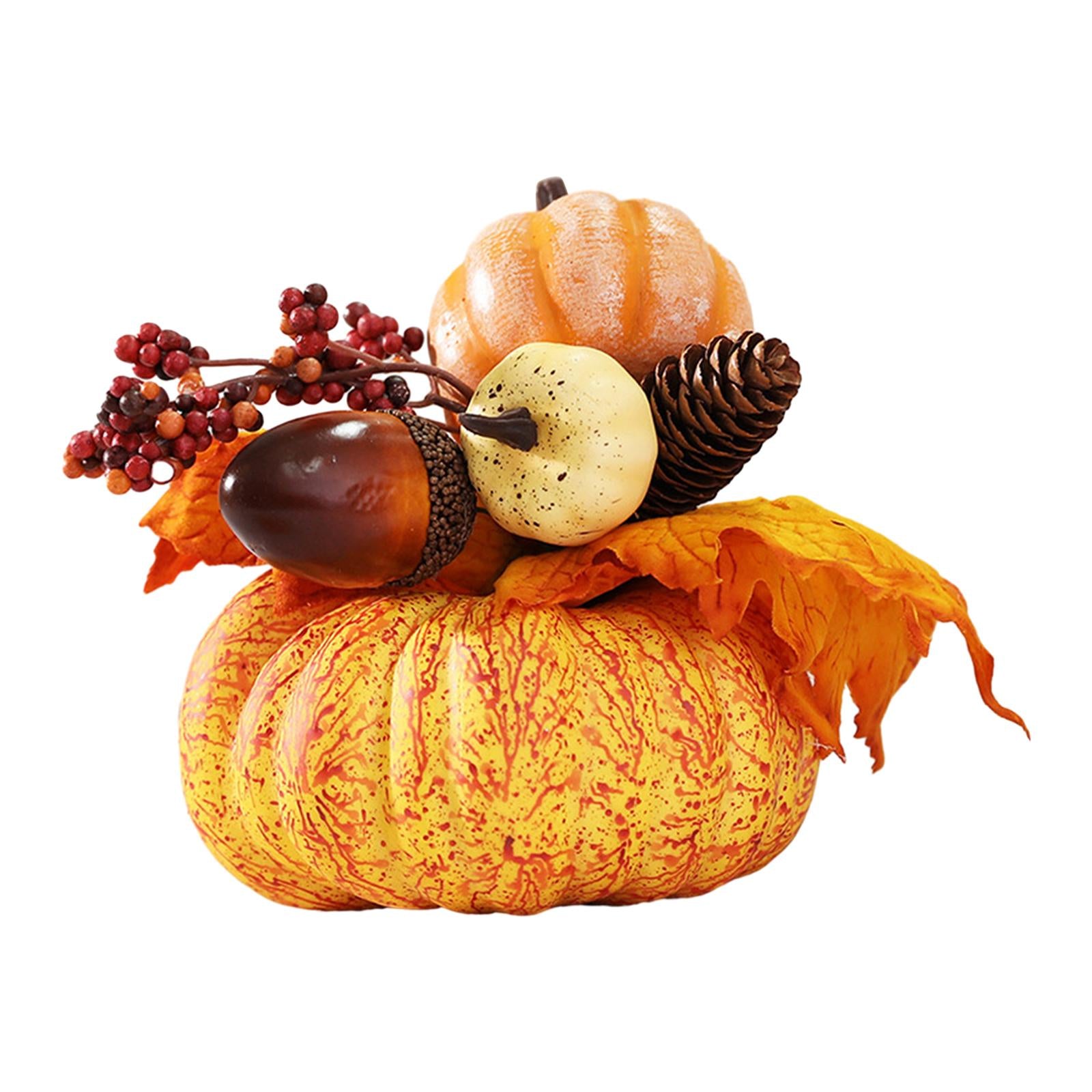 Artificial Pumpkin Flower Photo Props Fall Office Halloween Thanksgiving Style B