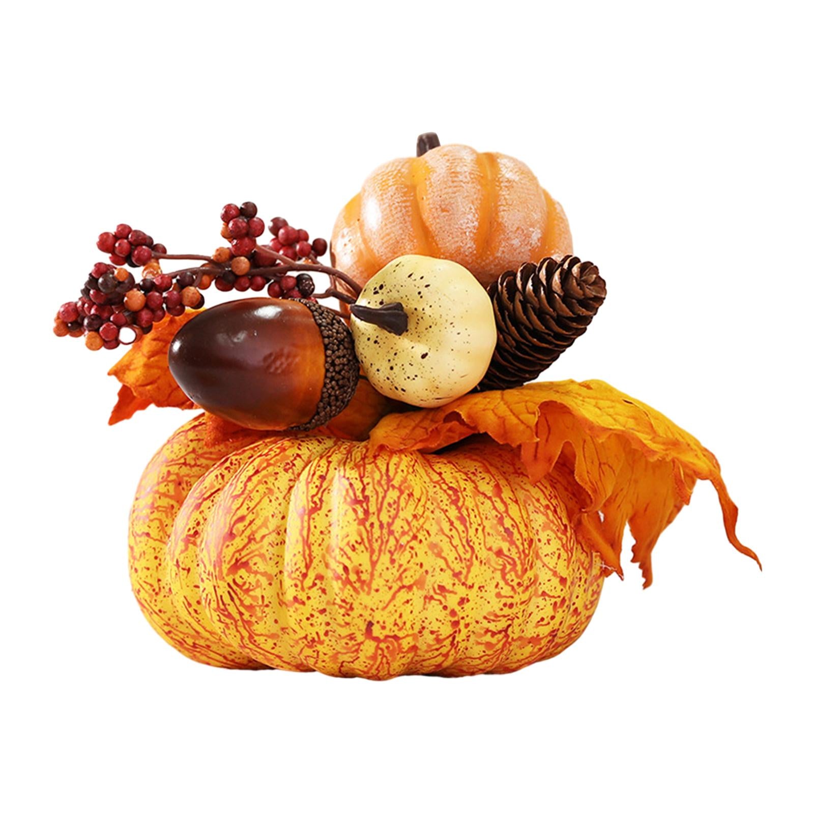 Artificial Pumpkin Flower Photo Props Fall Office Halloween Thanksgiving Style B