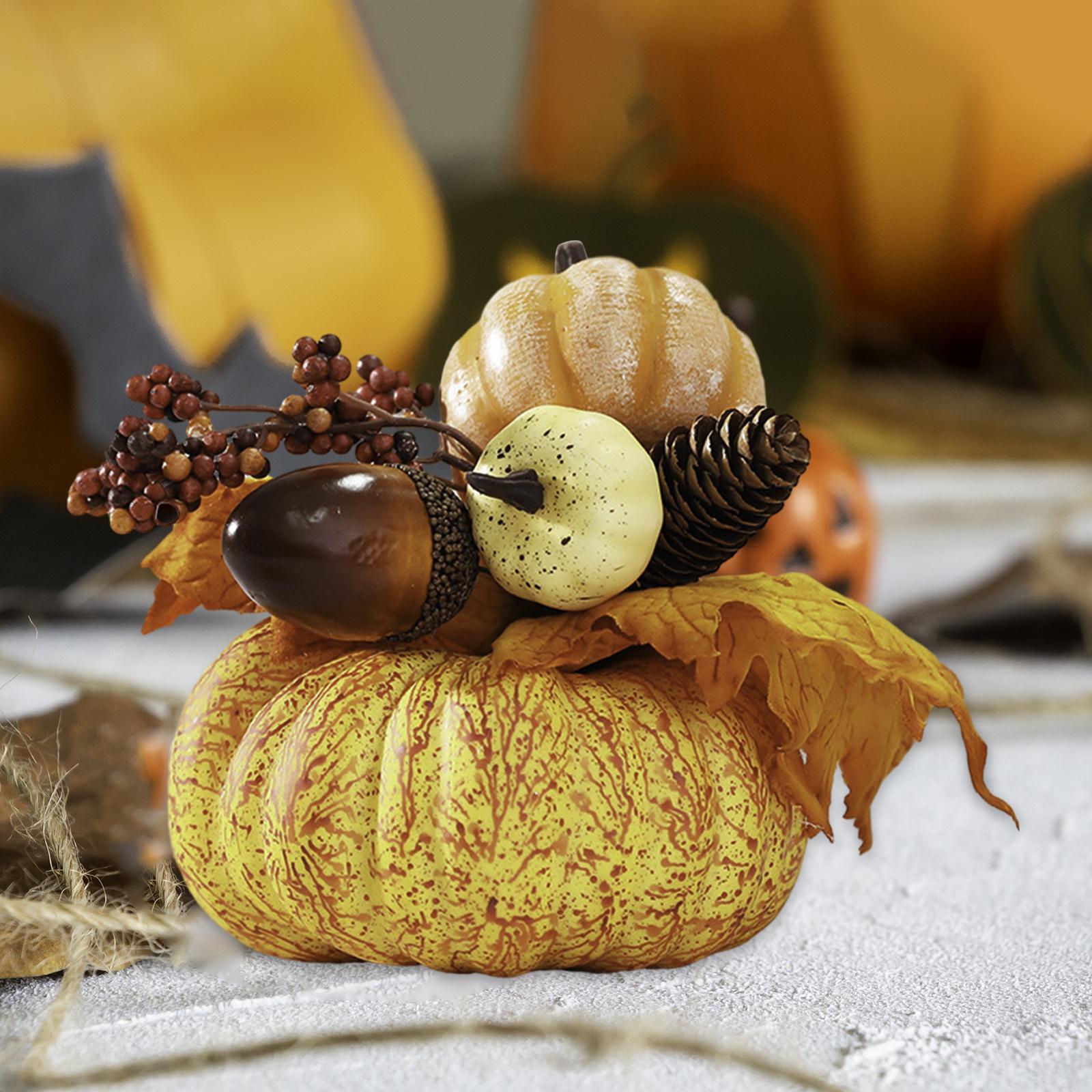 Artificial Pumpkin Flower Photo Props Fall Office Halloween Thanksgiving Style B