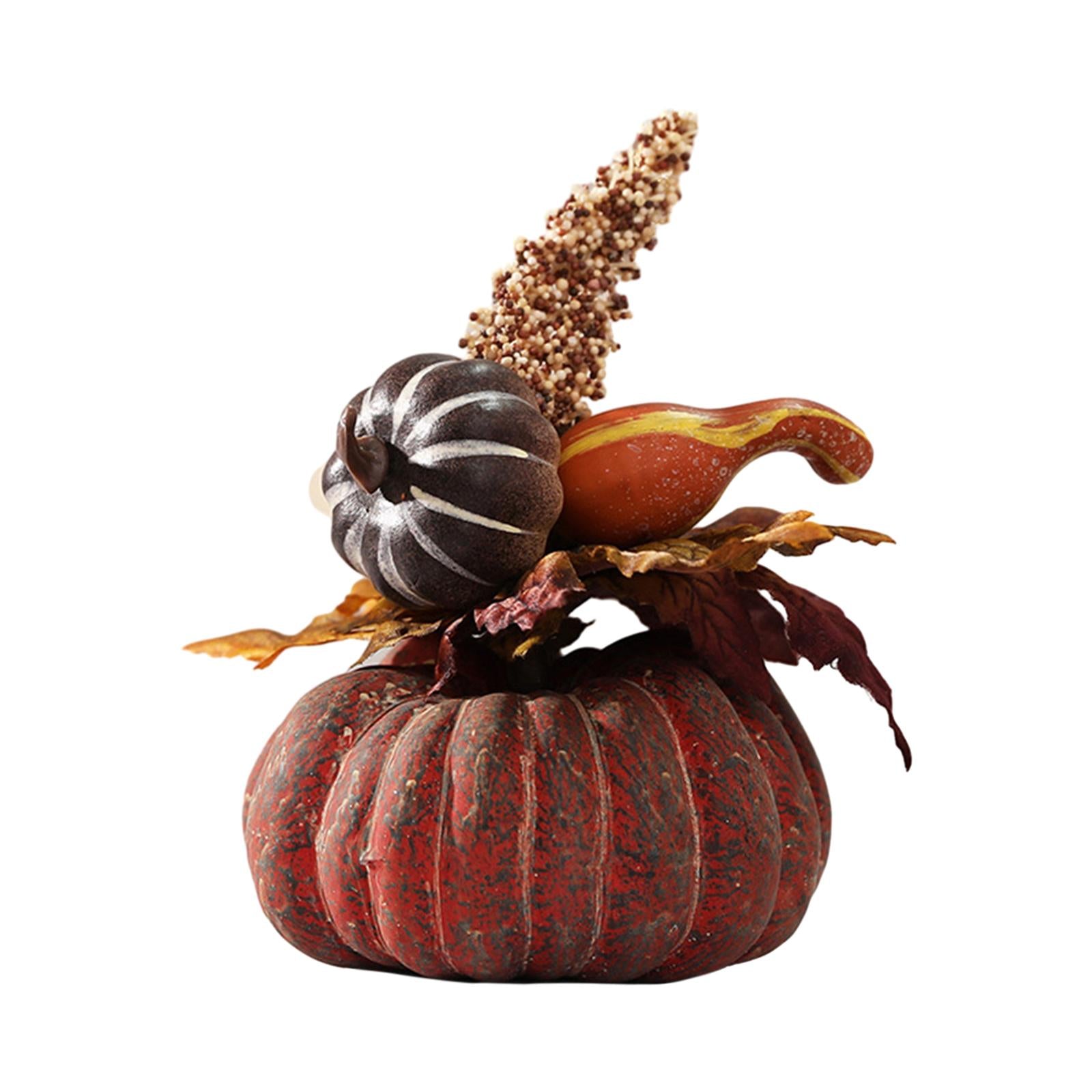 Artificial Pumpkin Flower Photo Props Fall Office Halloween Thanksgiving Style C