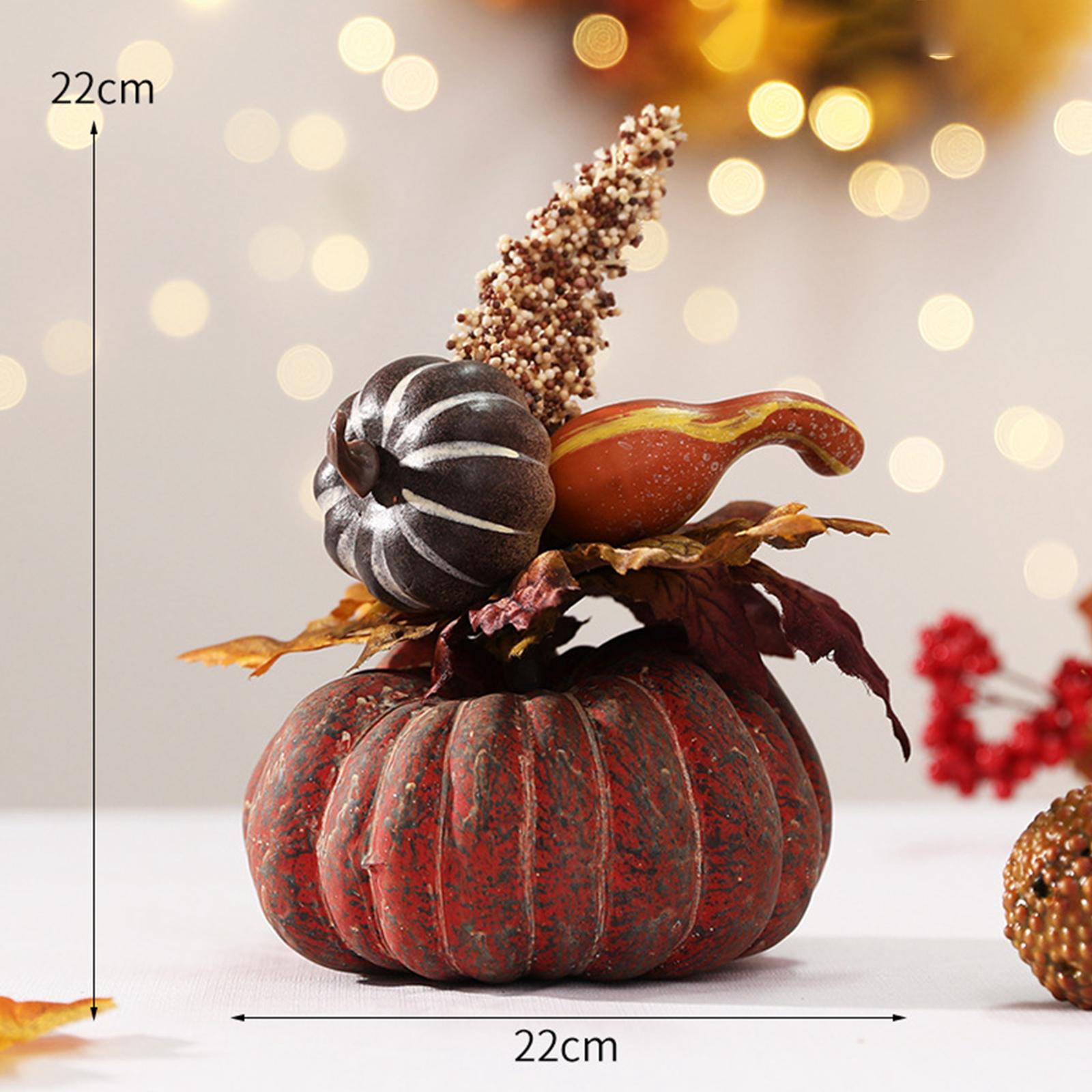 Artificial Pumpkin Flower Photo Props Fall Office Halloween Thanksgiving Style C