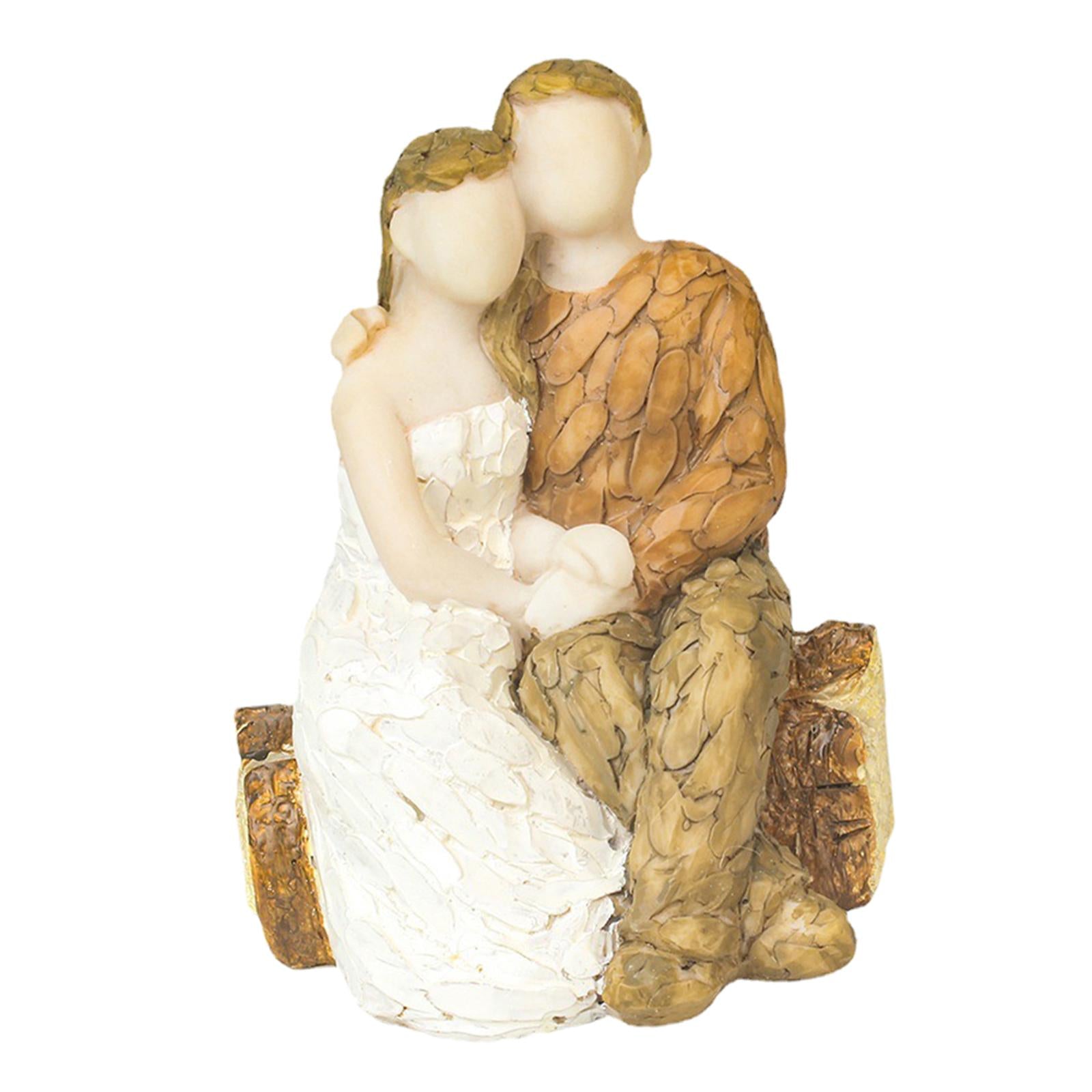 Wedding Cake Topper Bride Groom Figurines Cake Top Decor for Valentine's Day