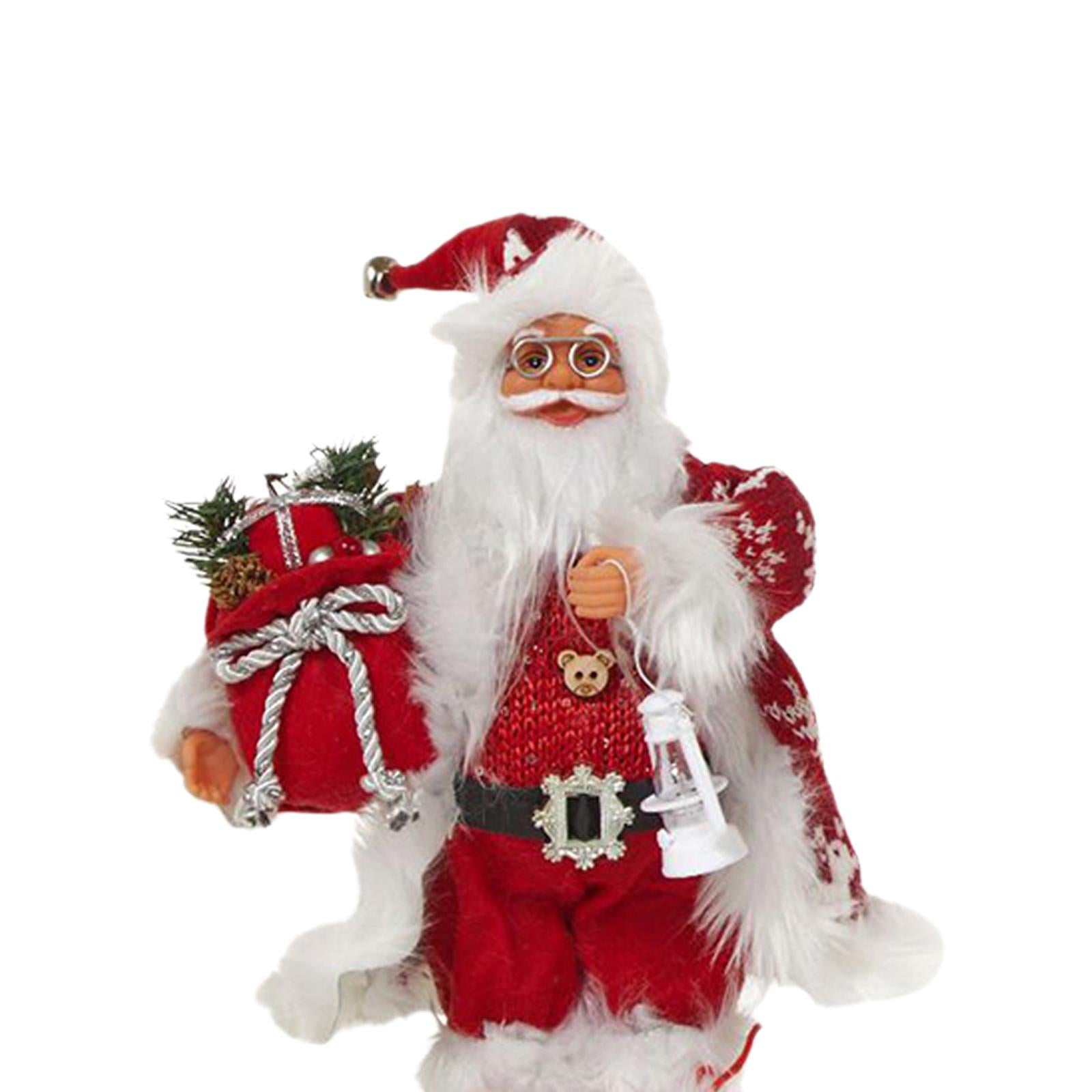 Santa Claus Decorations Santa Figurine for Indoor Outdoor Fireplace Birthday 30cm