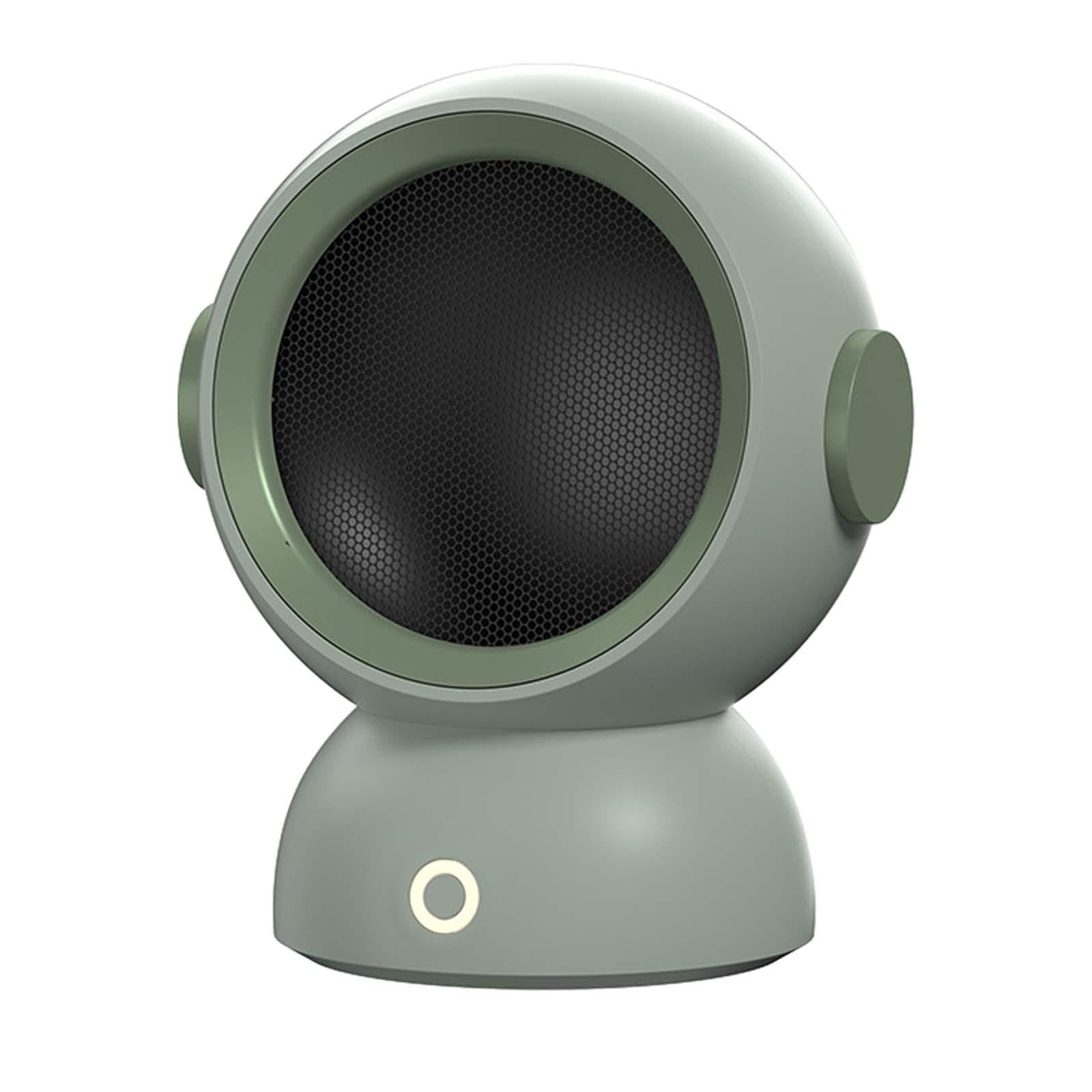 Desktop Electric Space Heater Personal Heater 110V Plug Compact for Bathroom Green