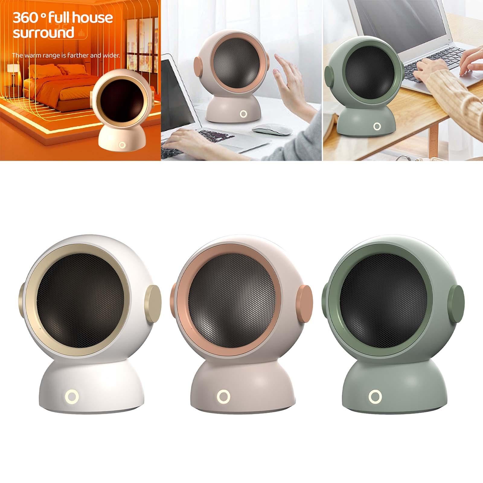 Indoor Small Electric Space Heater 1200W EU Power Plug for under Desk Sturdy White