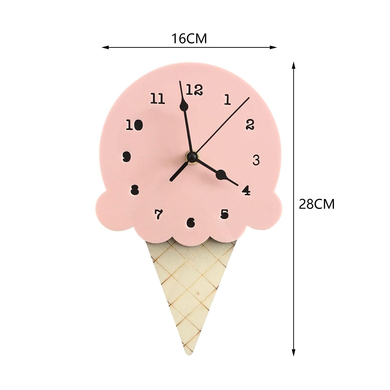 Wall Clock Simple Wall Decorative Clock for Living Room Kids Wall Home Decor Pink