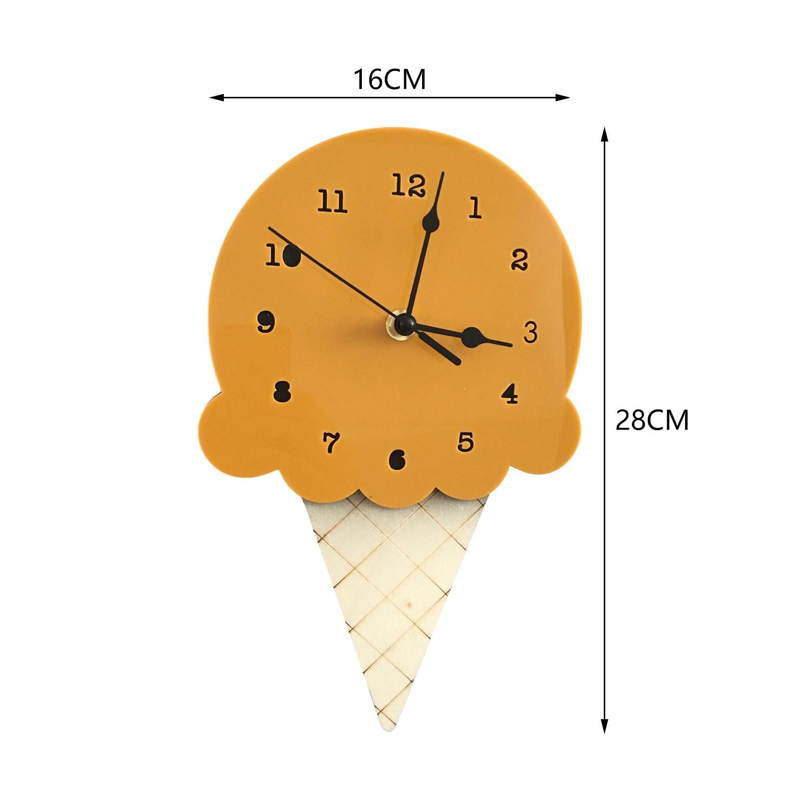 Wall Clock Simple Wall Decorative Clock for Living Room Kids Wall Home Decor Dark Yellow