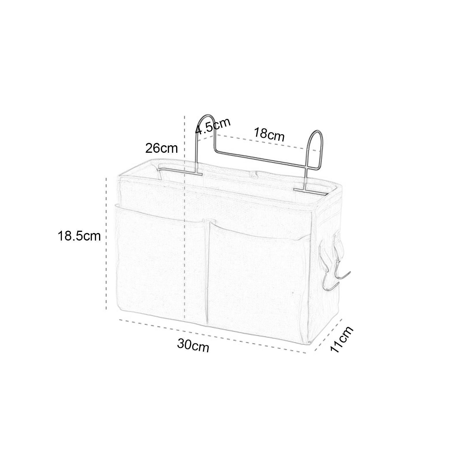 Bedside Storage Multipurpose Organizer Box for Bathroom Laundry Room Kitchen Gray