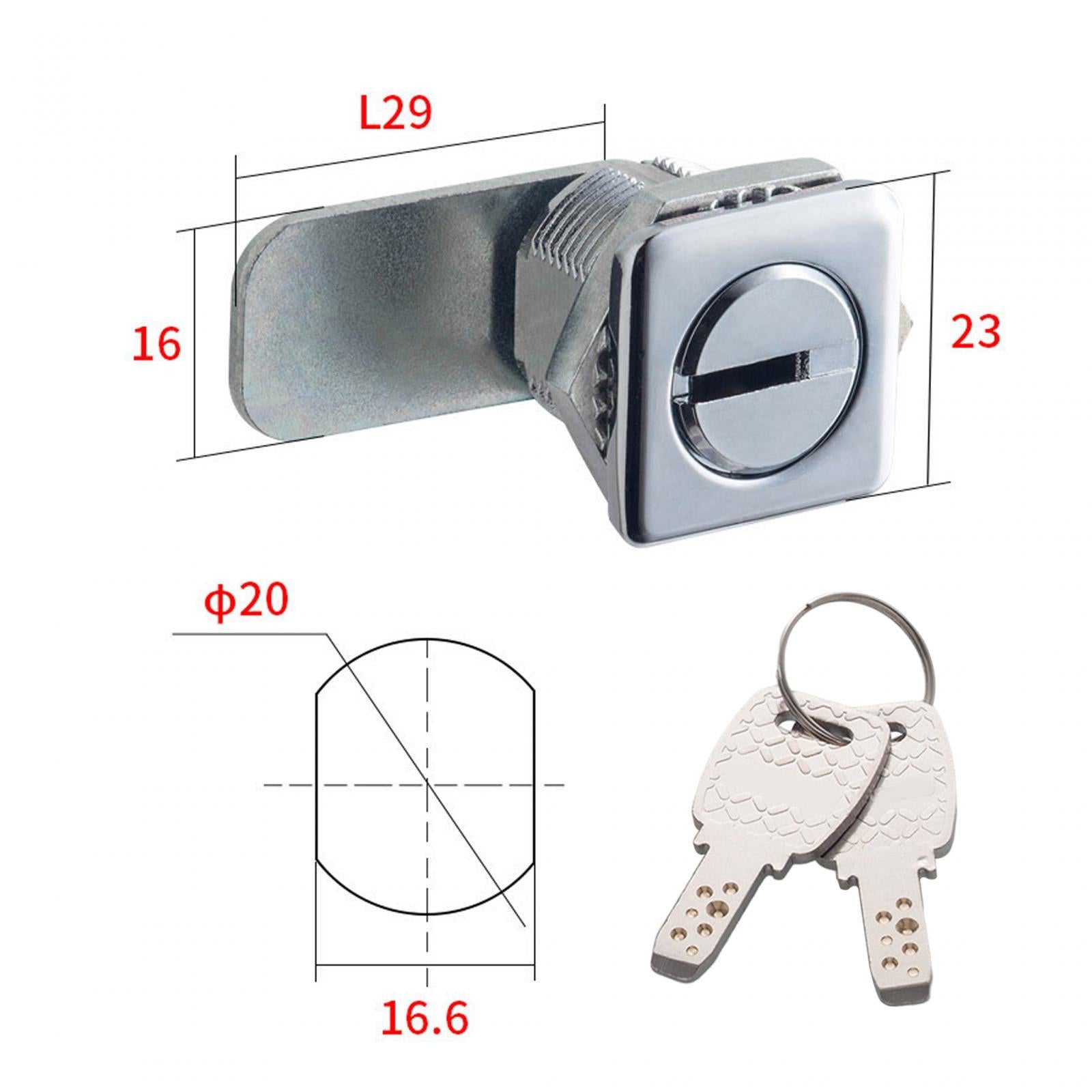 cam Lock 1-10mm Door Thickness Hardware for Showcase File Drawer Vehicle