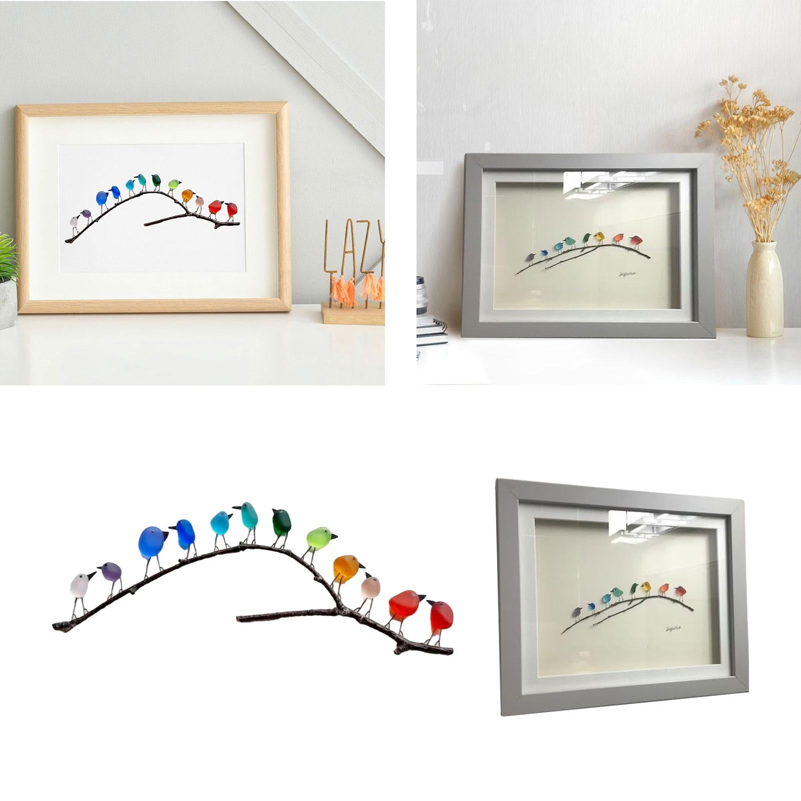 Home Decoration Holiday Gifts Stained Glass Birds for New Year Wall Corridor Without photo frame