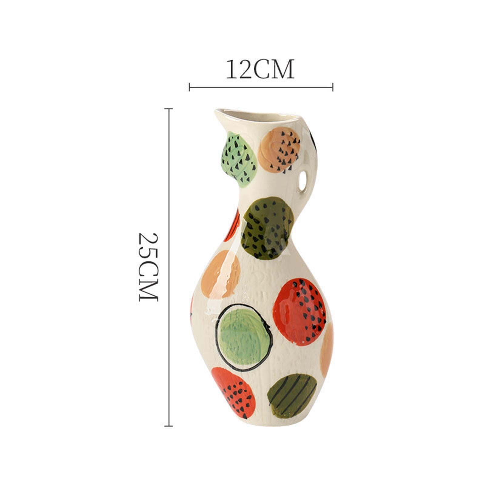 Plant Pot Table Centerpiece Ceramic Flower Vase for Desktop Home Living Room Style B