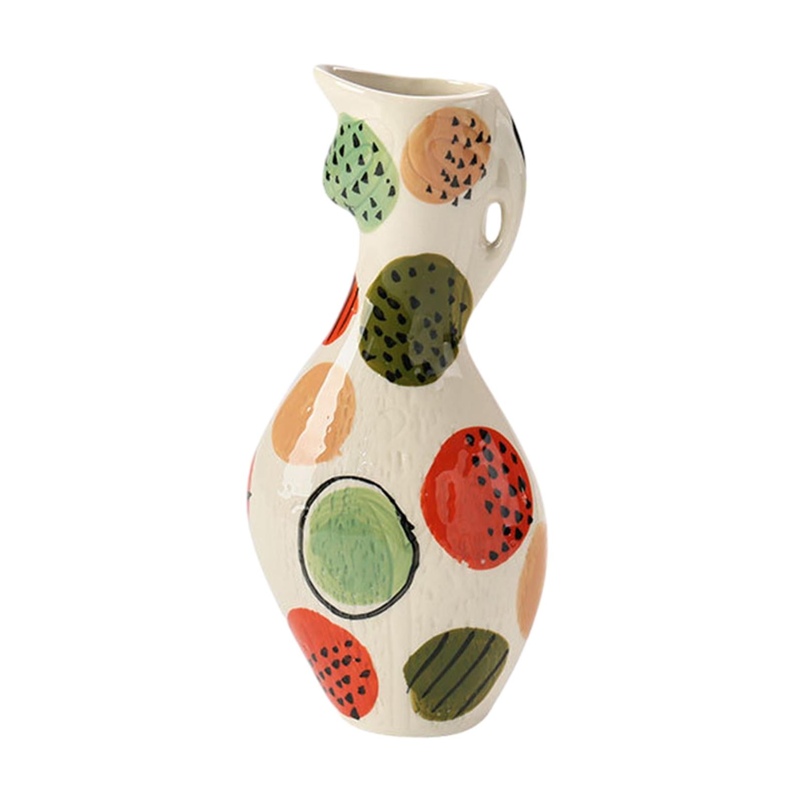 Plant Pot Table Centerpiece Ceramic Flower Vase for Desktop Home Living Room Style B