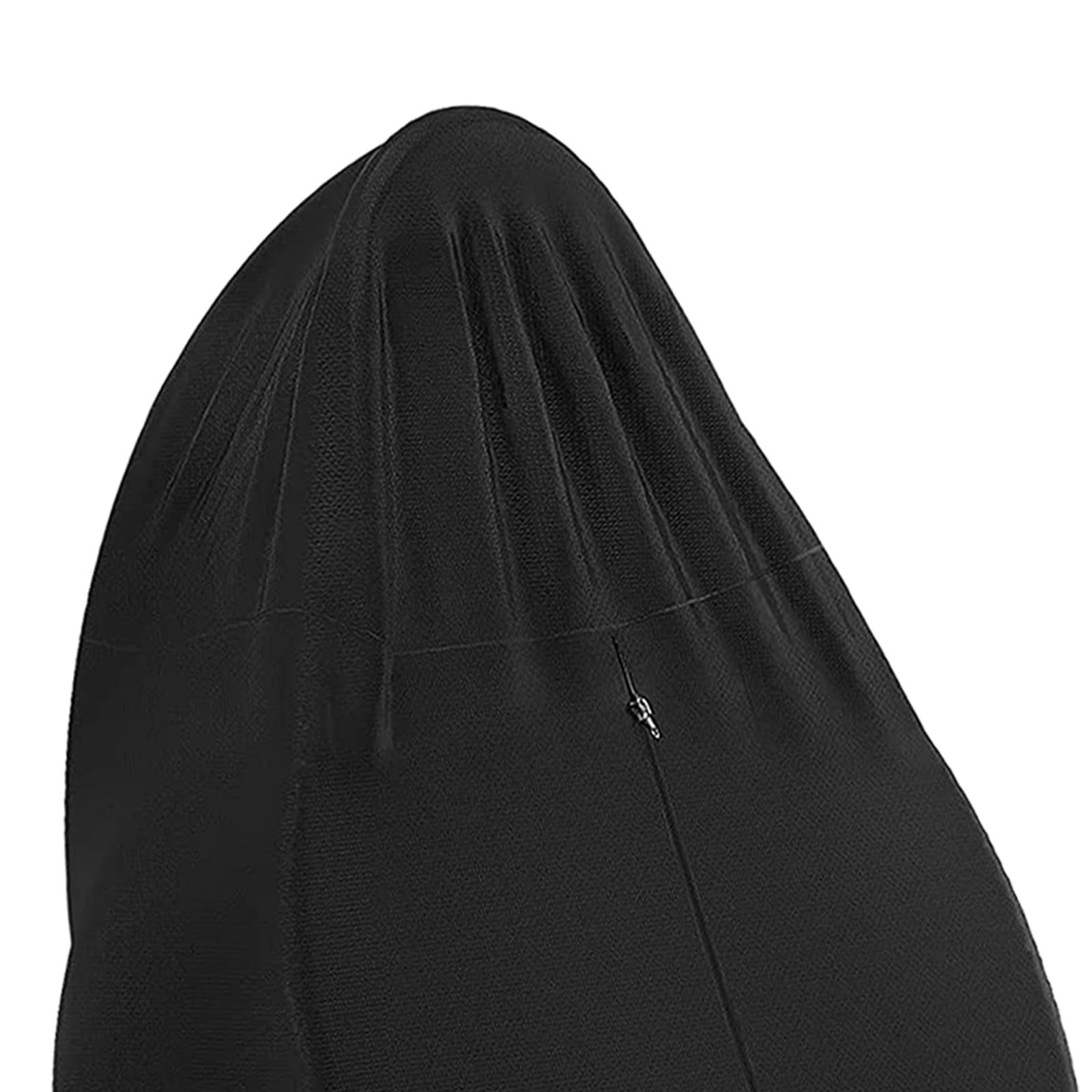 Garden Patio Hanging Chair Cover Black with Zipper Sturdy 210D Oxford Fabric 200x230cm