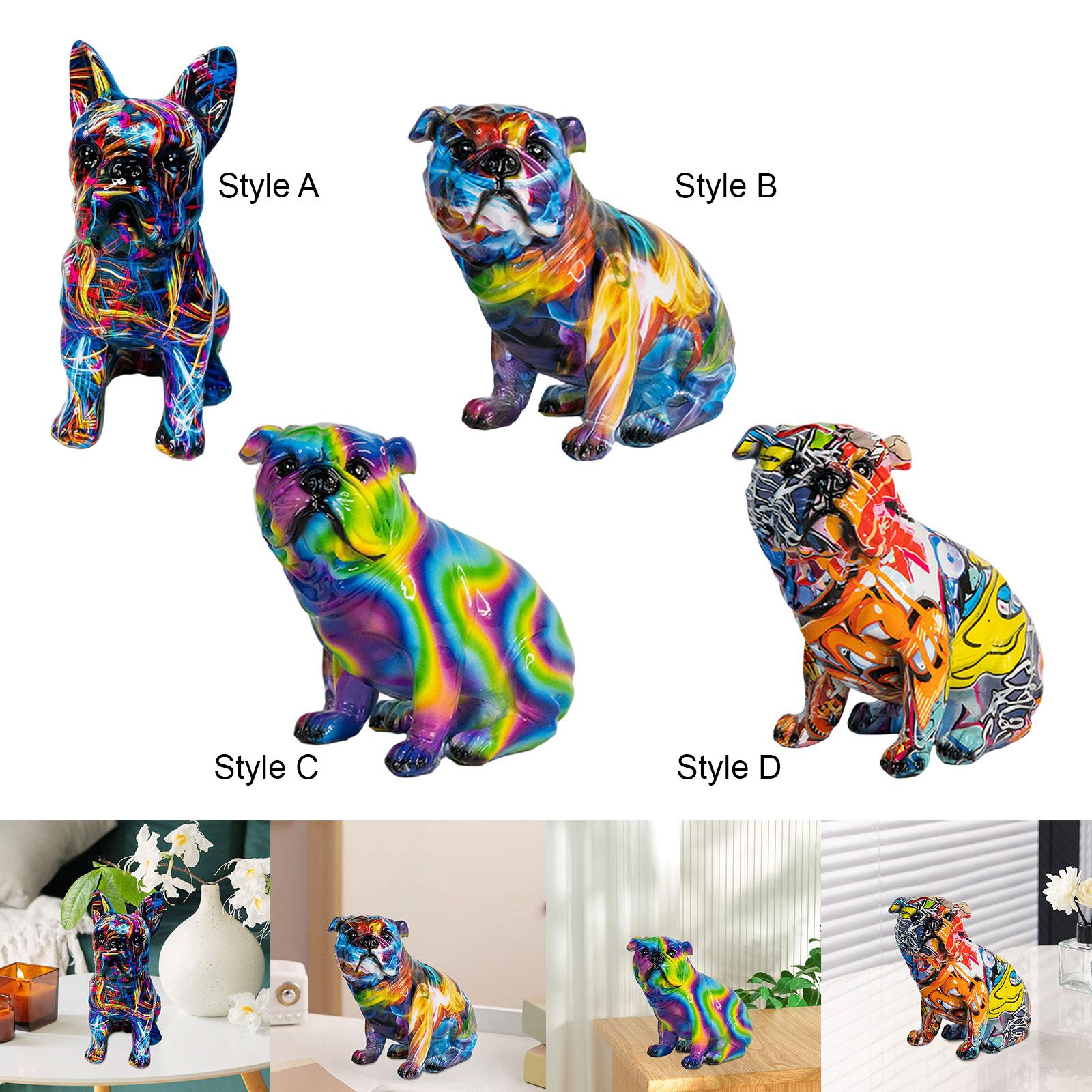 Dog Figurines Creative Dog Ornament for Cabinets Shelf Coffee Table Cabinets Style A