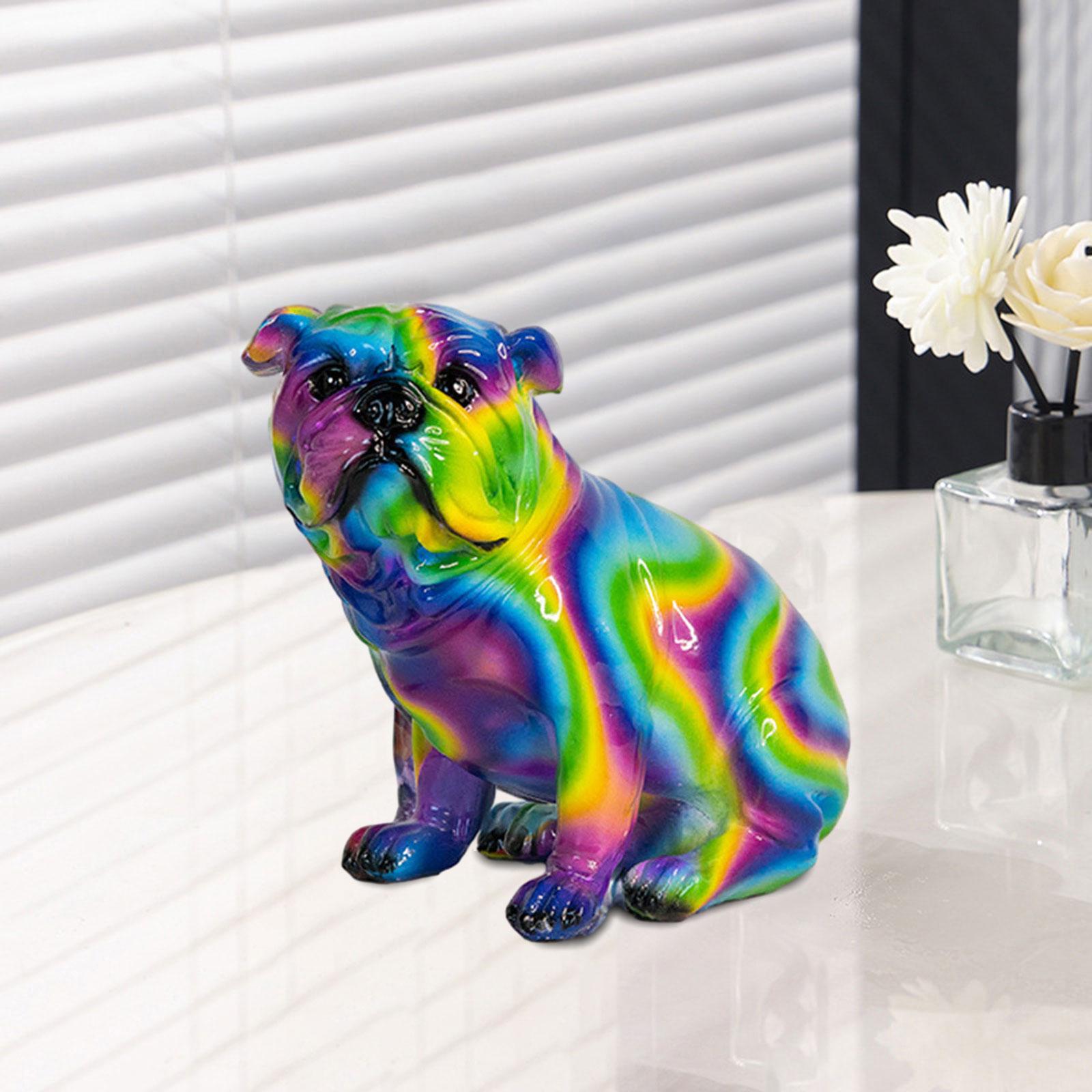 Dog Figurines Creative Dog Ornament for Cabinets Shelf Coffee Table Cabinets Style C