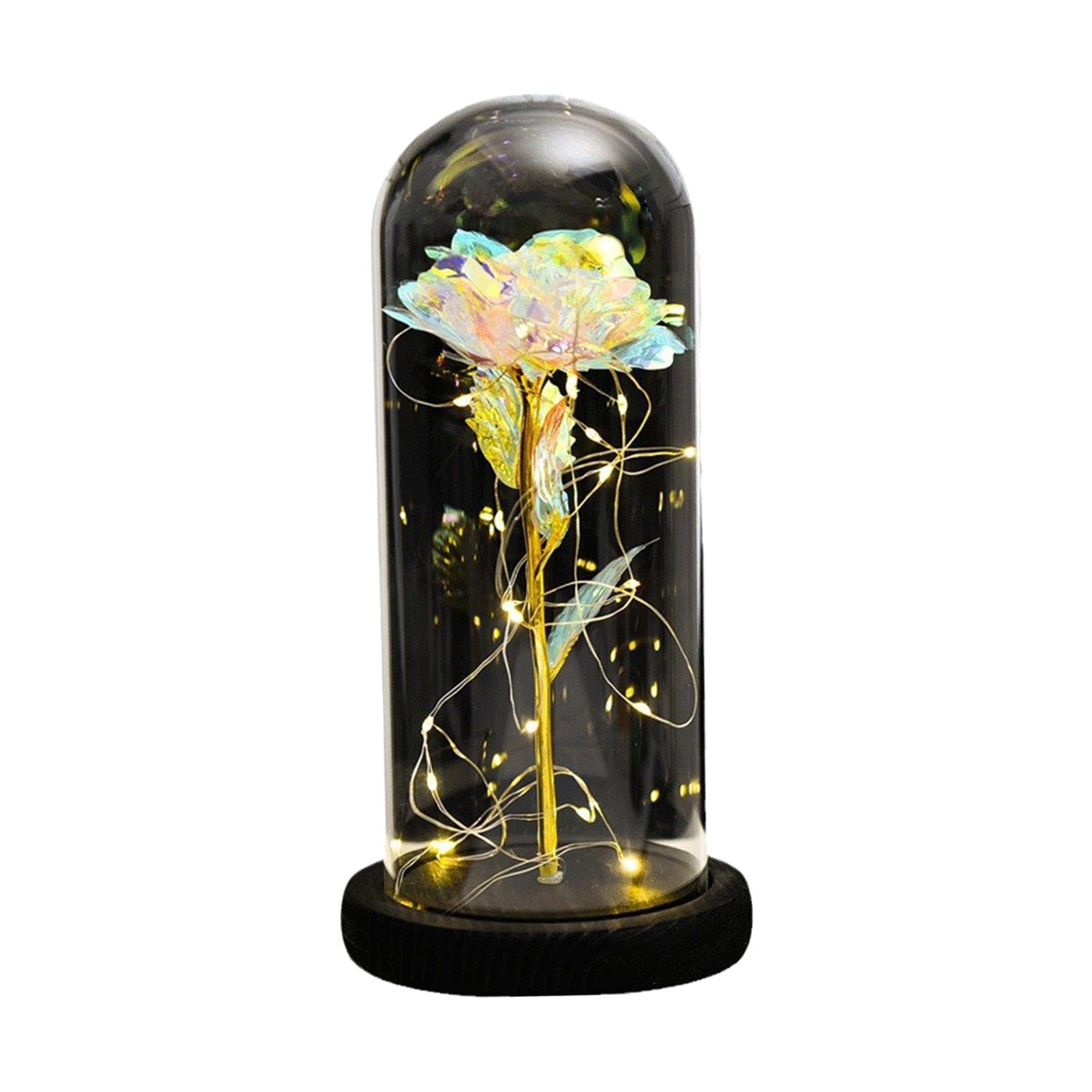 Creative Night Light Preserved Flowers Bedside Lamp for Bar Festival Wedding