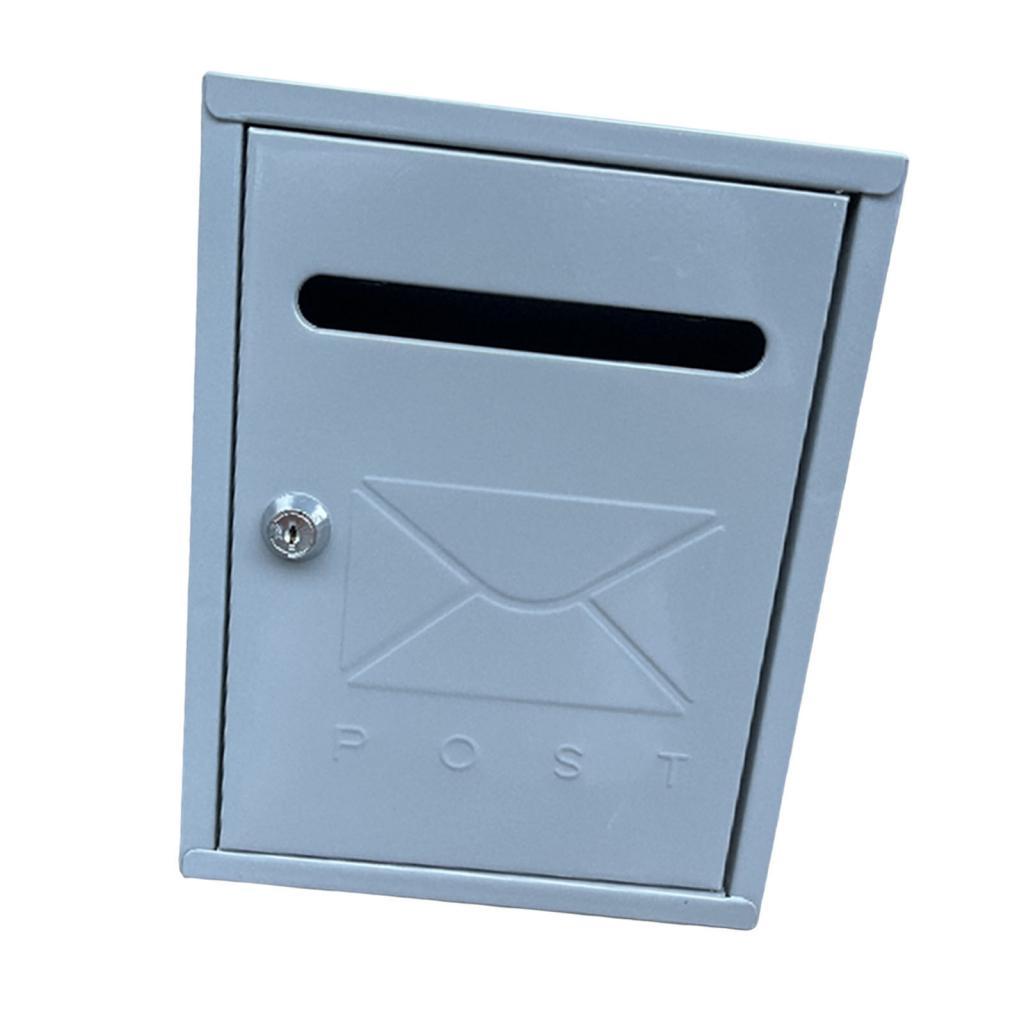 Locking Wall Mailbox Outdoor Mail Box Heavy Duty Weatherproof for Mailings