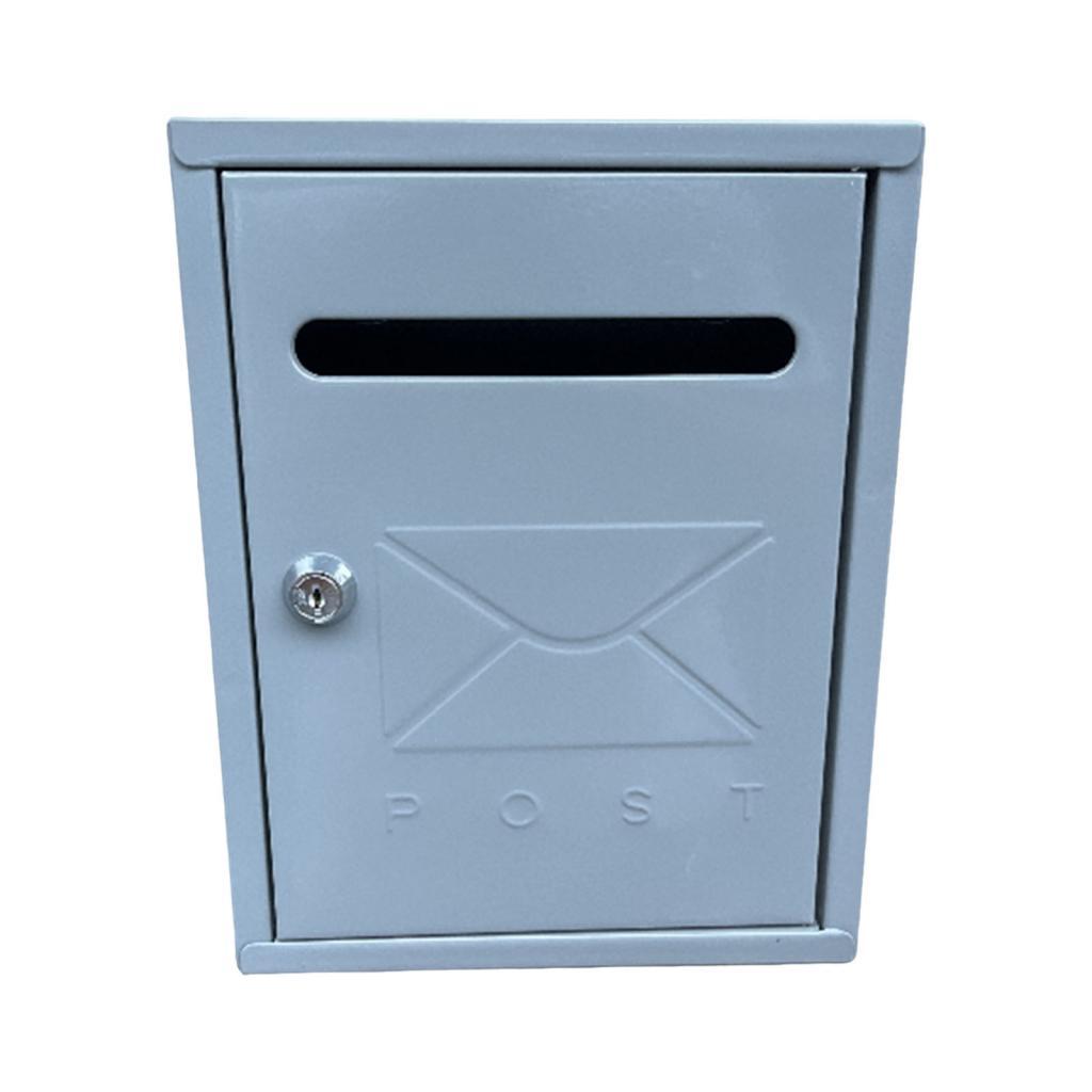 Locking Wall Mailbox Outdoor Mail Box Heavy Duty Weatherproof for Mailings