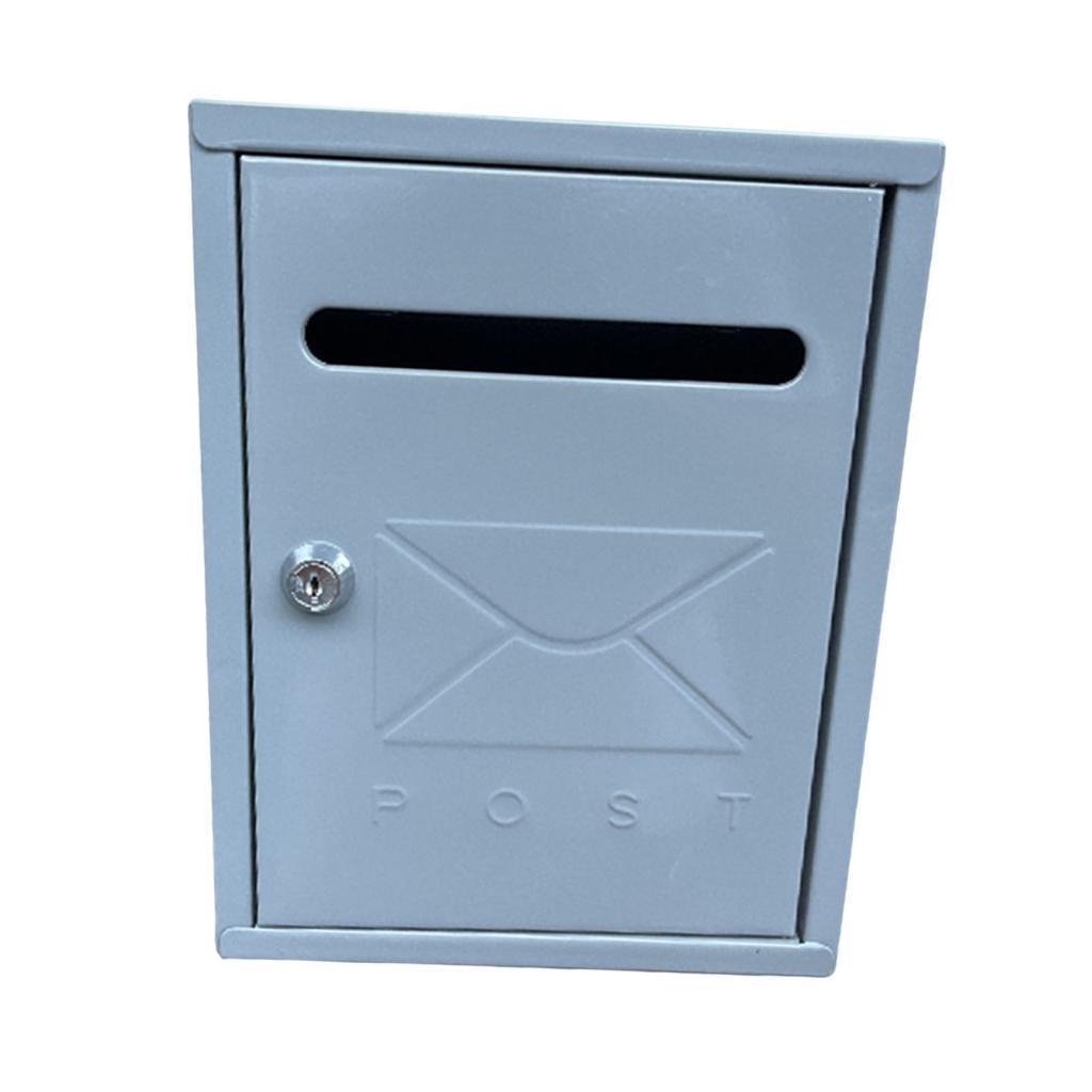 Locking Wall Mailbox Outdoor Mail Box Heavy Duty Weatherproof for Mailings