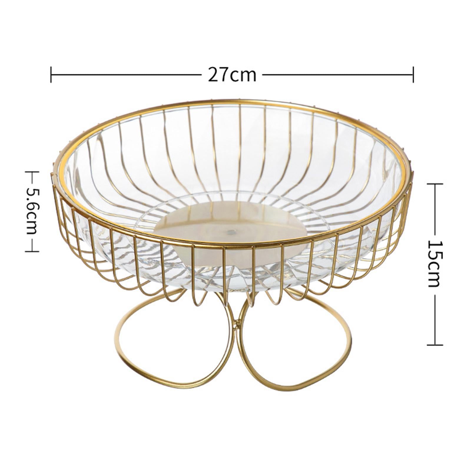 Fruit Bowl Hold Bread Snacks Fruit Storage Basket for Kitchen Party Birthday clear