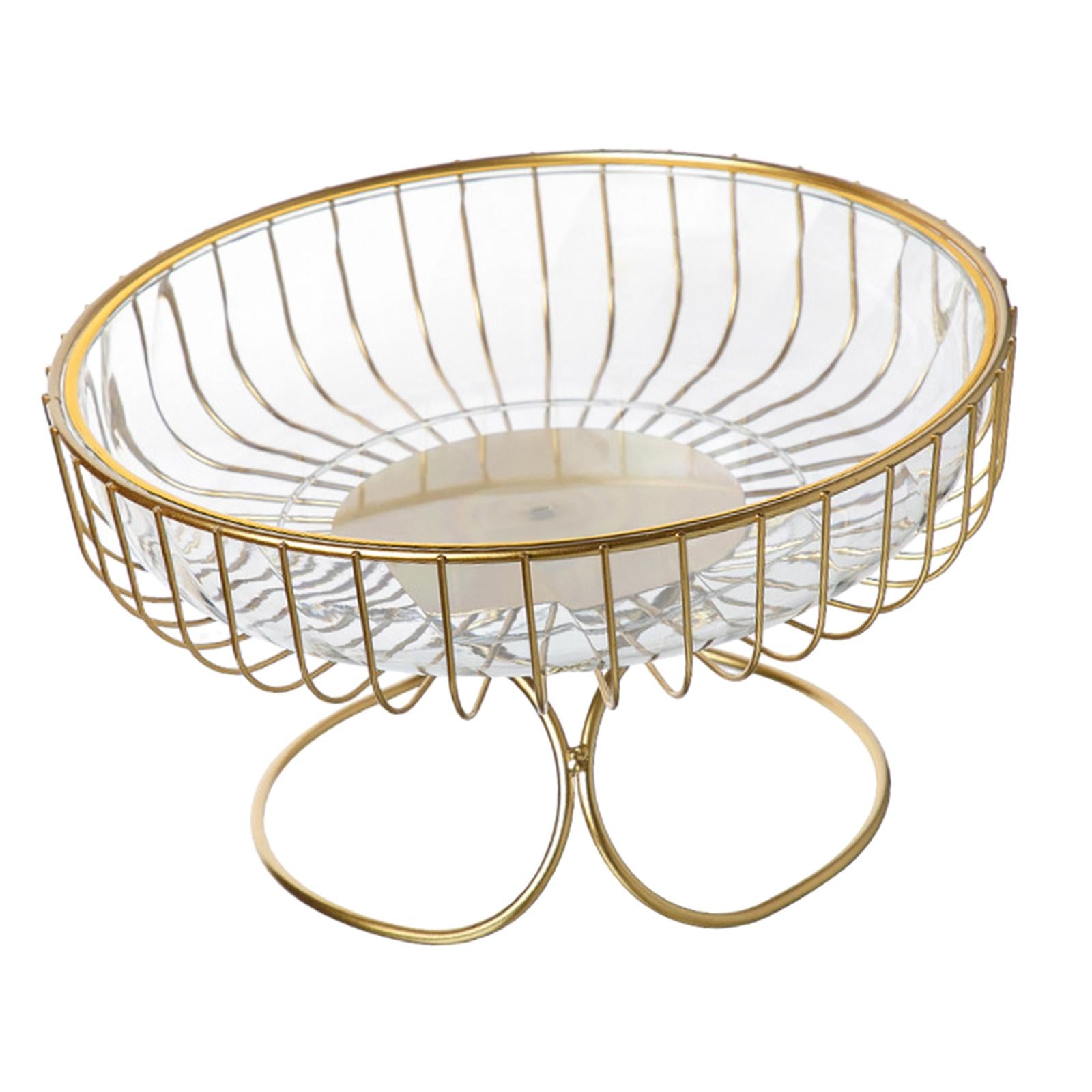 Fruit Bowl Hold Bread Snacks Fruit Storage Basket for Kitchen Party Birthday clear