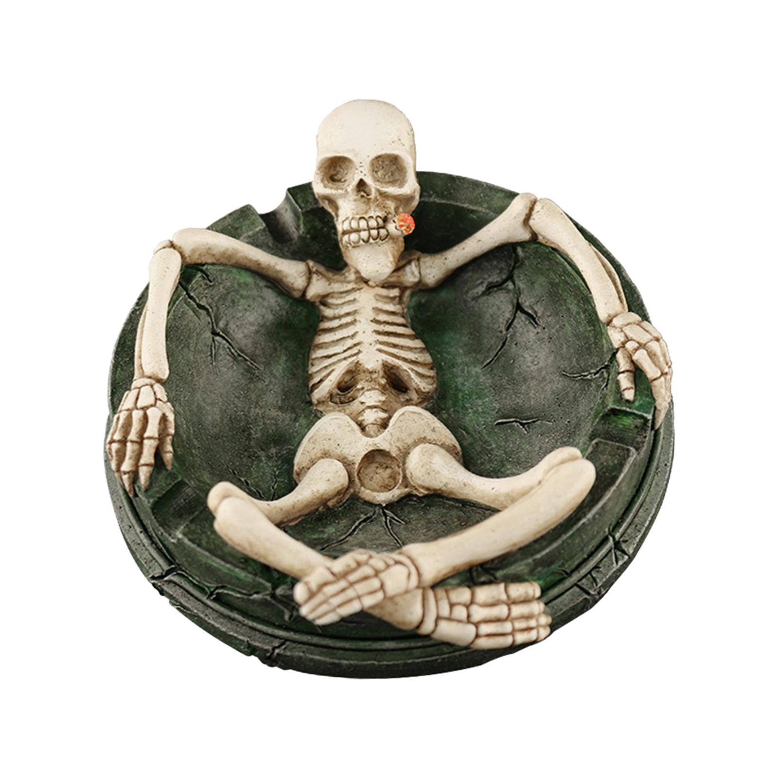 Skeleton Ashtray Skull Figure Decoration Tabletop Sculpture Crafts Ornaments